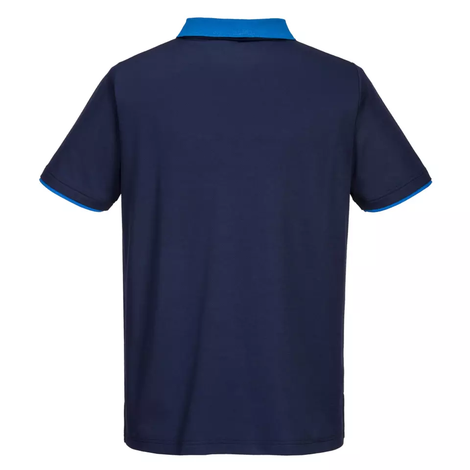 Portwest PW210NRR, PW2 Cotton Comfort Polo Shirt S/S, Navy/Royal, image 1, gallery thumbnail