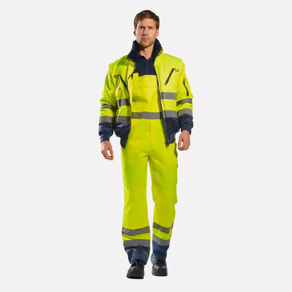 Portwest PJ50ONR, Hi-Vis 3-in-1 Contrast Pilot Jacket, Orange/Navy, image 5, gallery thumbnail