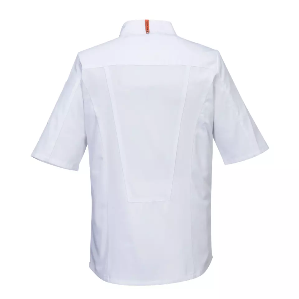Portwest C738WHR, Chef's MeshAir Pro Jacket S/S, White, image 2, gallery thumbnail