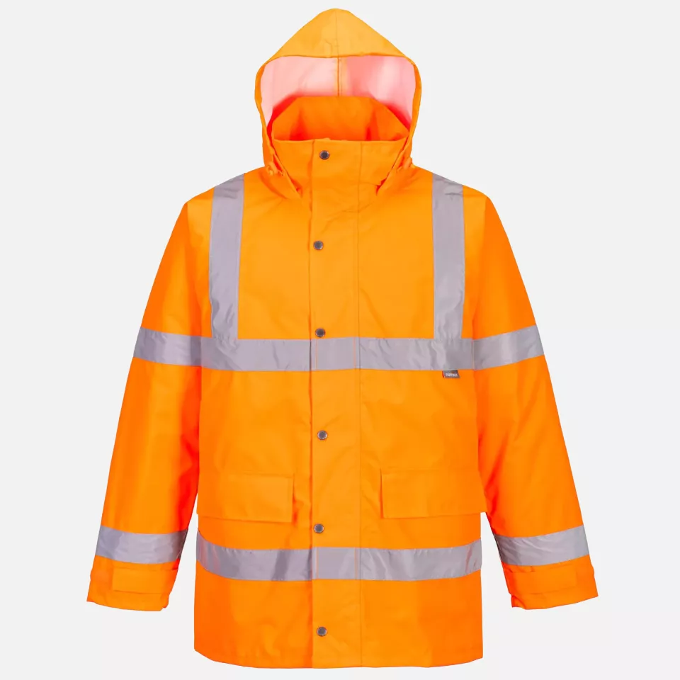 Portwest S460ORR, Hi-Vis Winter Traffic Jacket, Orange, image 1, gallery thumbnail