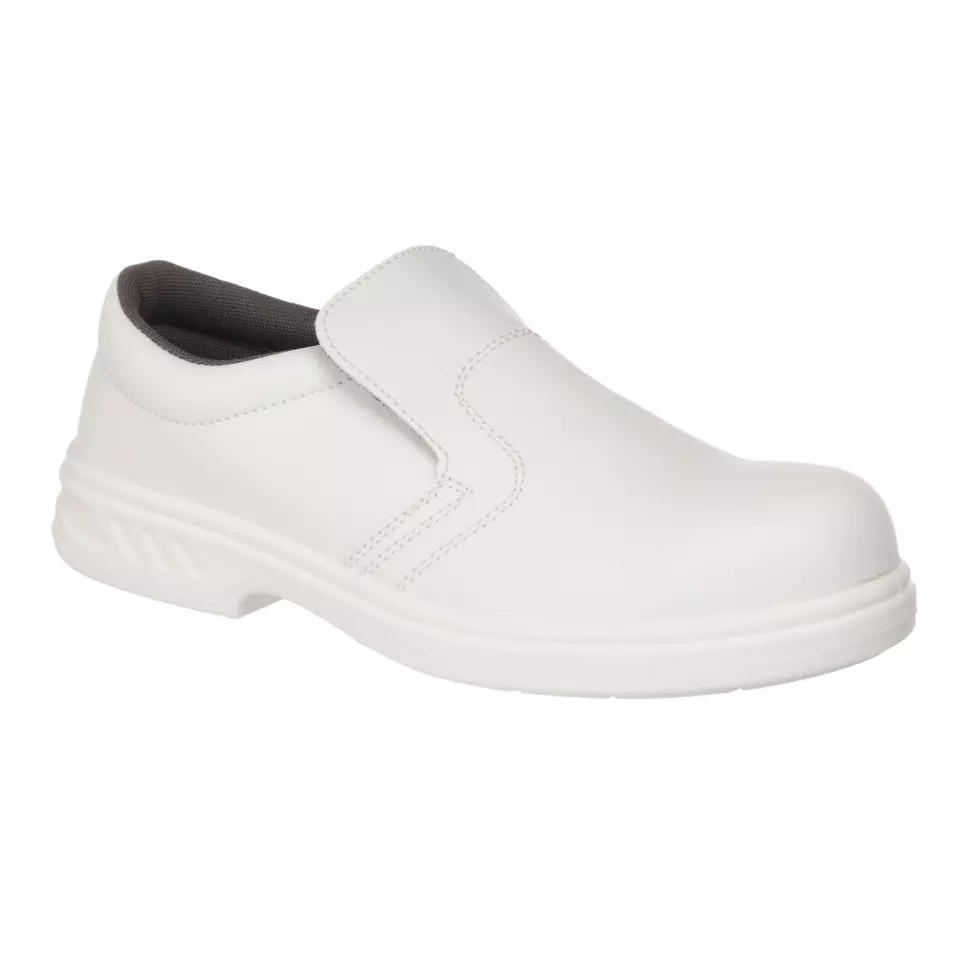 Portwest FW81WHR, Steelite Slip On Safety Shoe S2 FO SR, White, image 1, gallery thumbnail