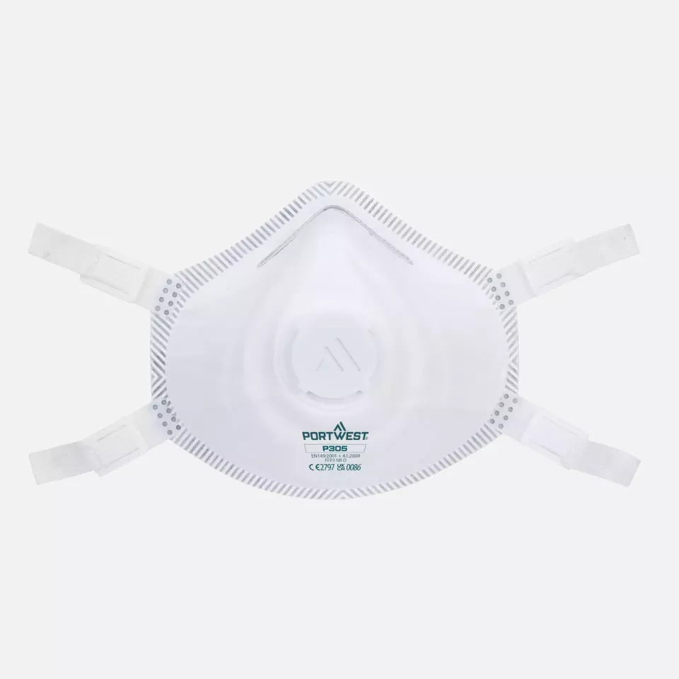 Portwest P305WHR, FFP3 Premium Dolomite Respirator, White, image 1, gallery thumbnail