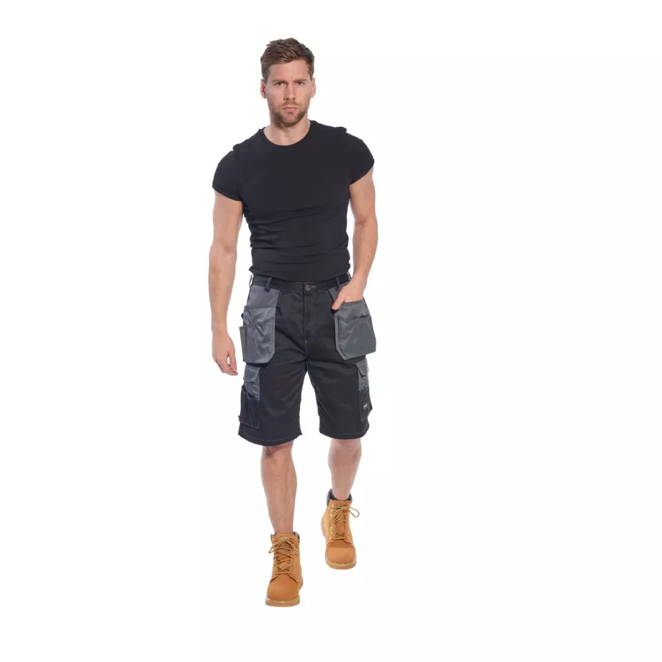 Portwest KS18BZR, Granite Holster Shorts, Black/Zoom Grey, image 3, gallery thumbnail
