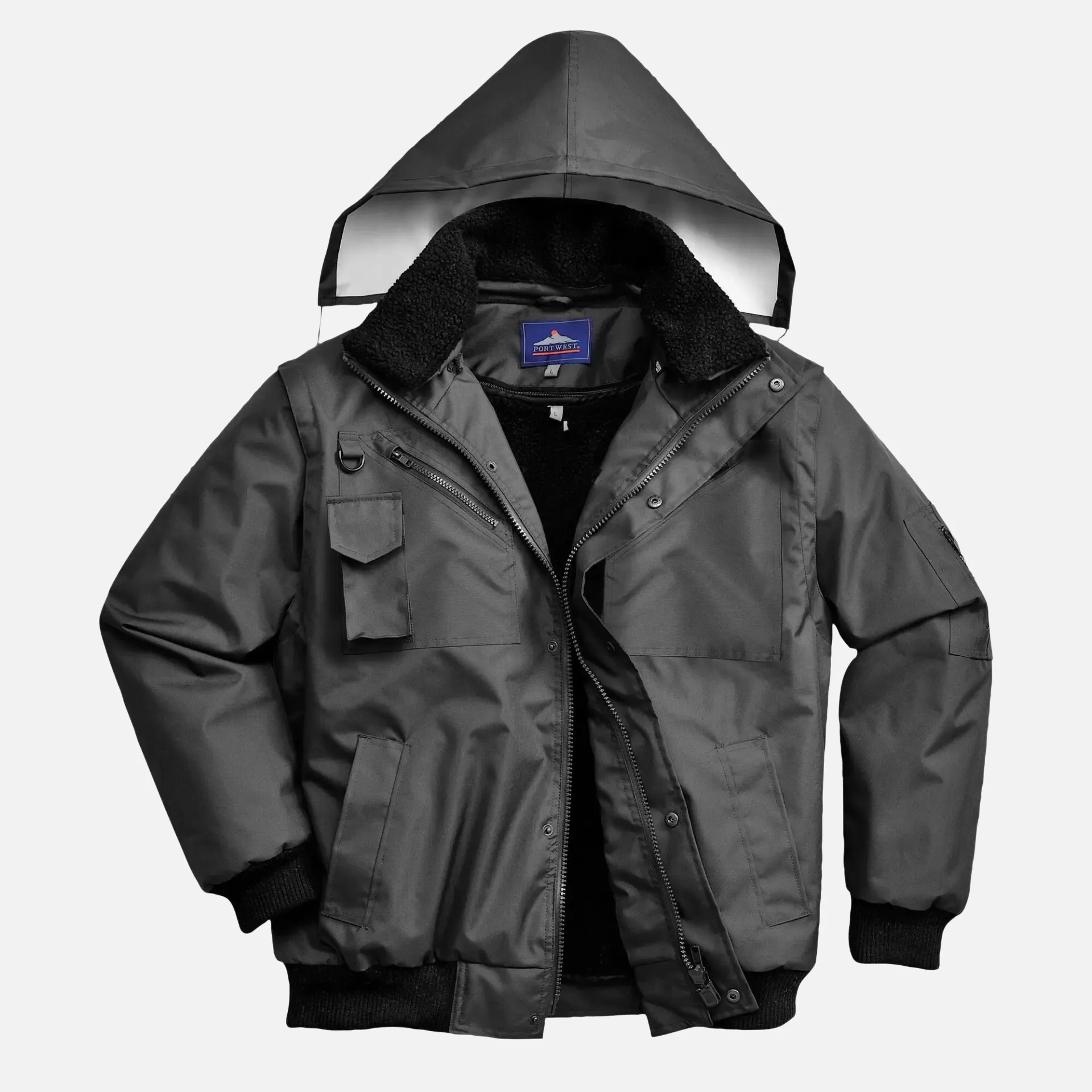 Portwest F465BKR, 3-in-1 Bomber Jacket, Black, image 9