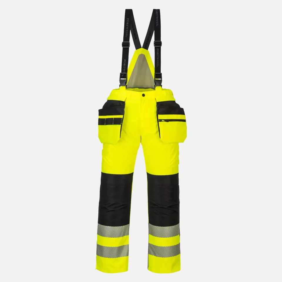 Portwest PW351YBR, PW3 Hi-Vis Winter Trousers, Yellow/Black, image 1, gallery thumbnail