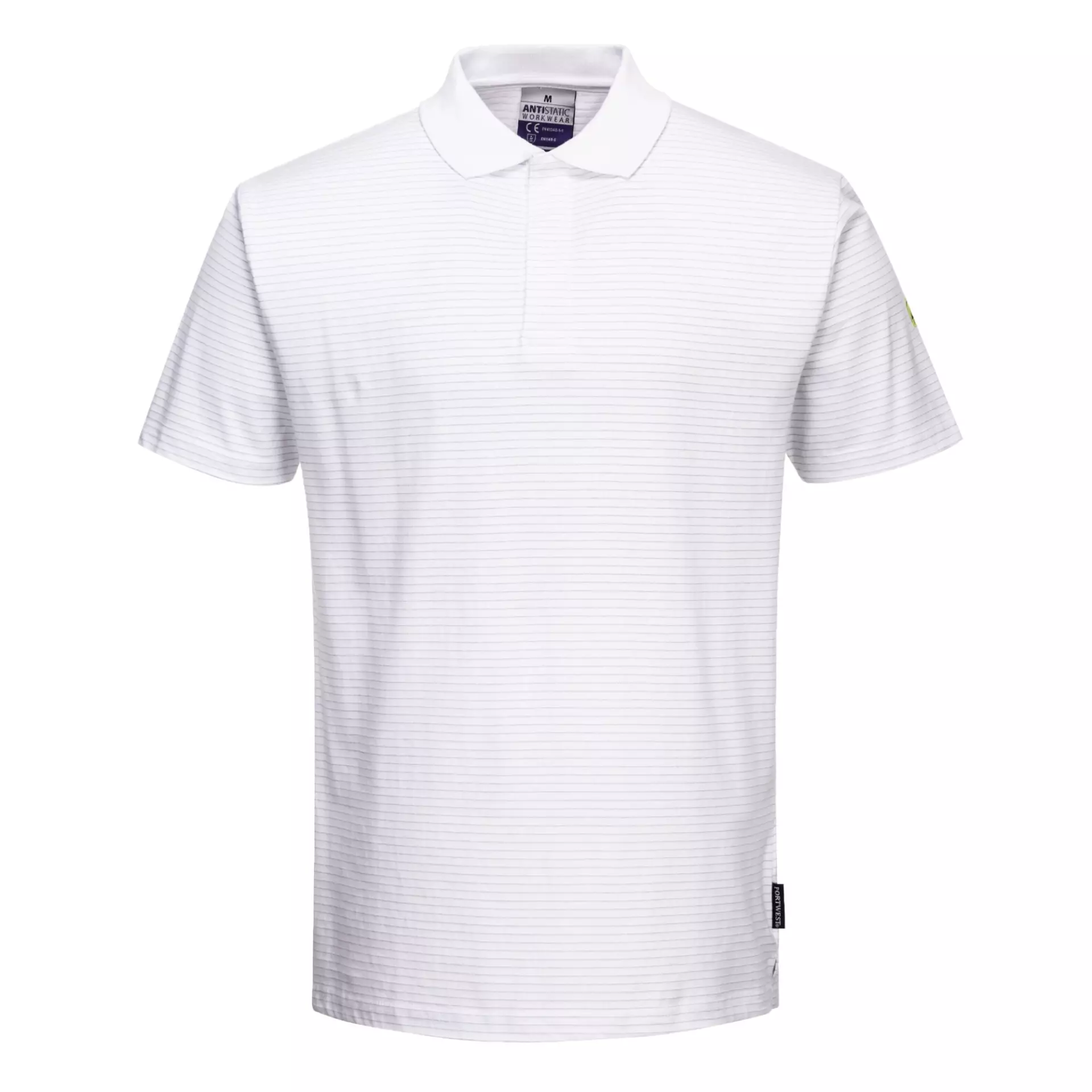 Portwest AS21WHR, Anti-Static ESD Polo Shirt S/S, White, image 1
