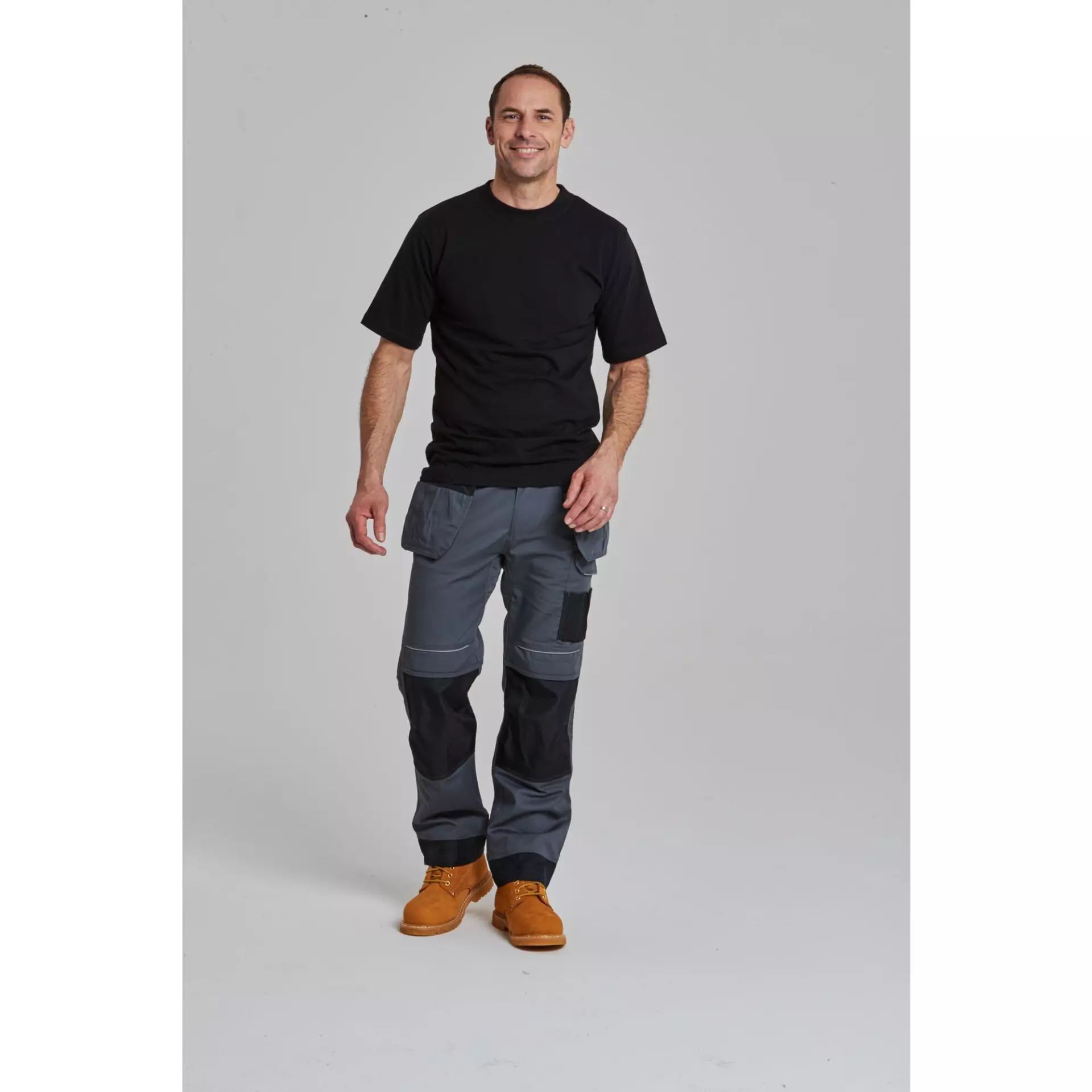 Portwest T602ZBR, PW3 Holster Work Trousers, Zoom Grey/Black, image 4