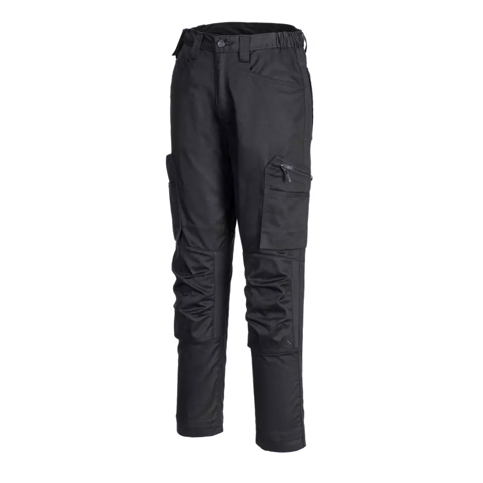 Portwest CD881BKR, WX2 Eco Stretch Trade Trousers, Black, image 1, gallery thumbnail