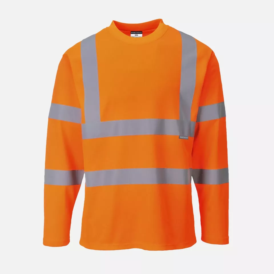 Portwest S278ORR, Hi-Vis Cotton Comfort T-Shirt L/S, Orange, image 1, gallery thumbnail