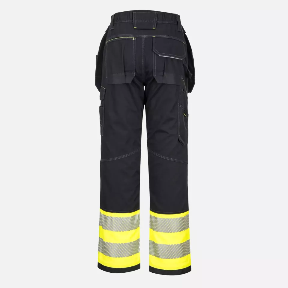 Portwest PW307YBR, PW3 Hi-Vis Klasse 1 Holstertaschenhose, Gelb/Schwarz, image 2, gallery thumbnail