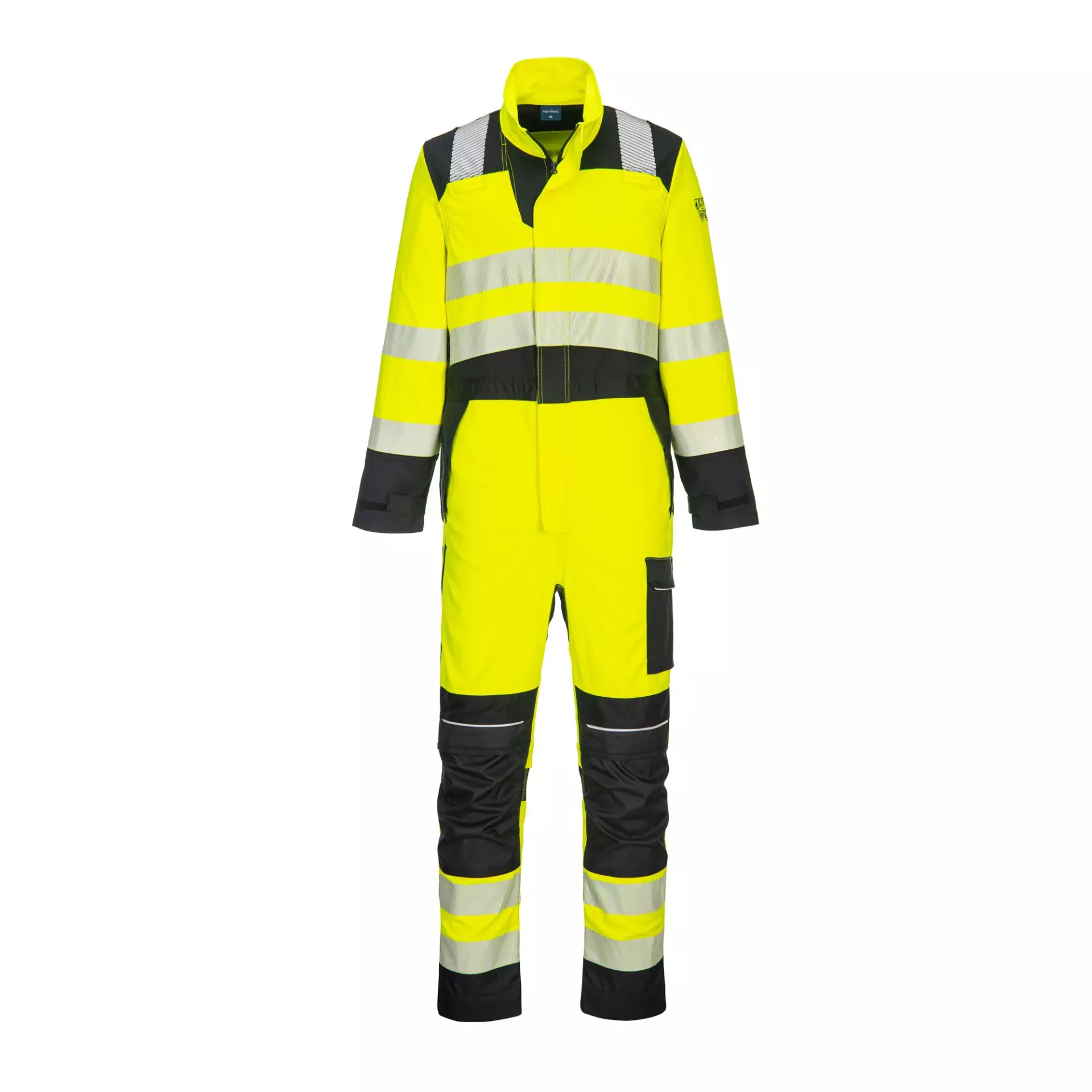 Portwest FR507YBR, PW3 FR Modaflame Hi-Vis Coverall, Yellow/Black, image 1
