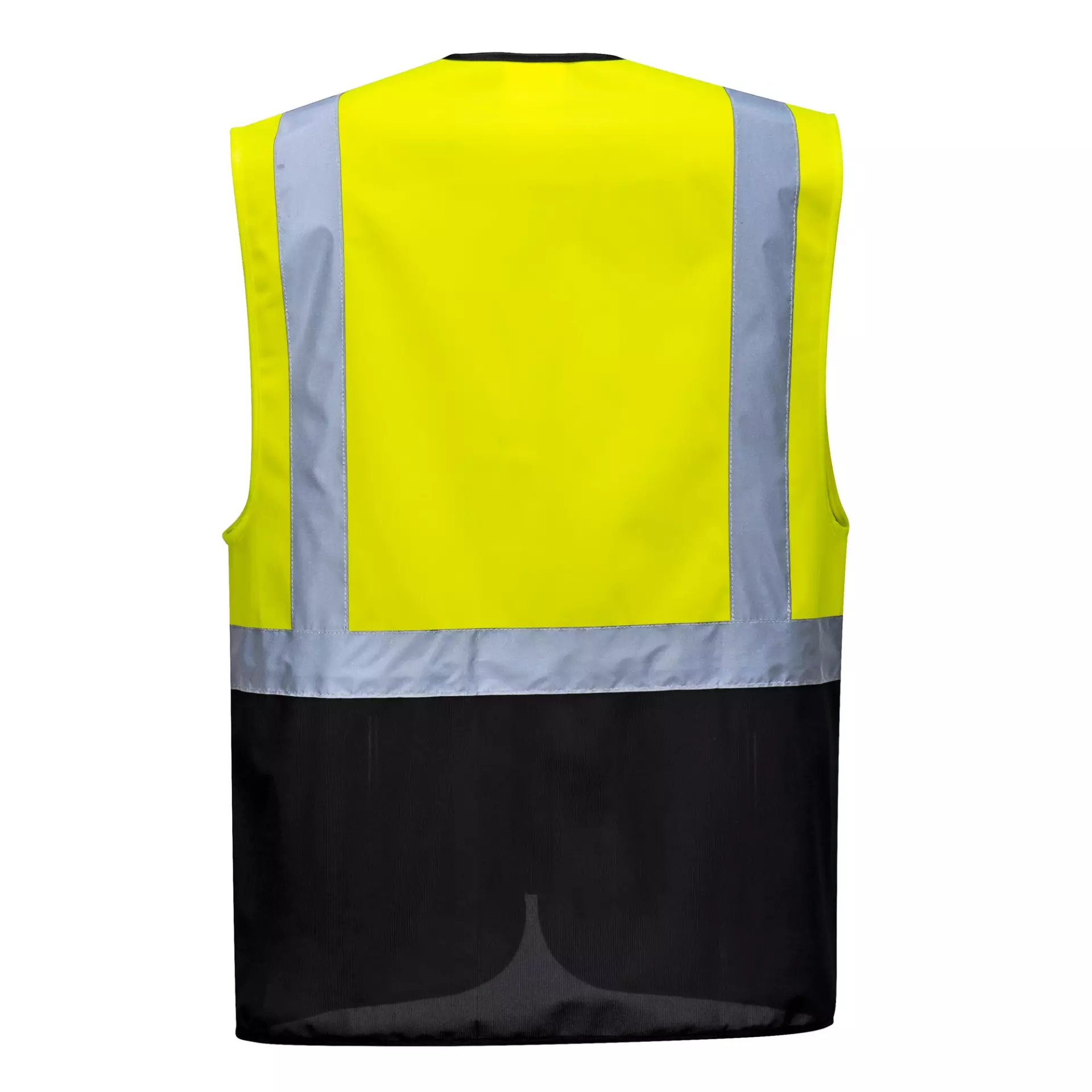 Portwest C476YBR, Warsaw Hi-Vis Contrast Executive Vest, Yellow/Black, image 3