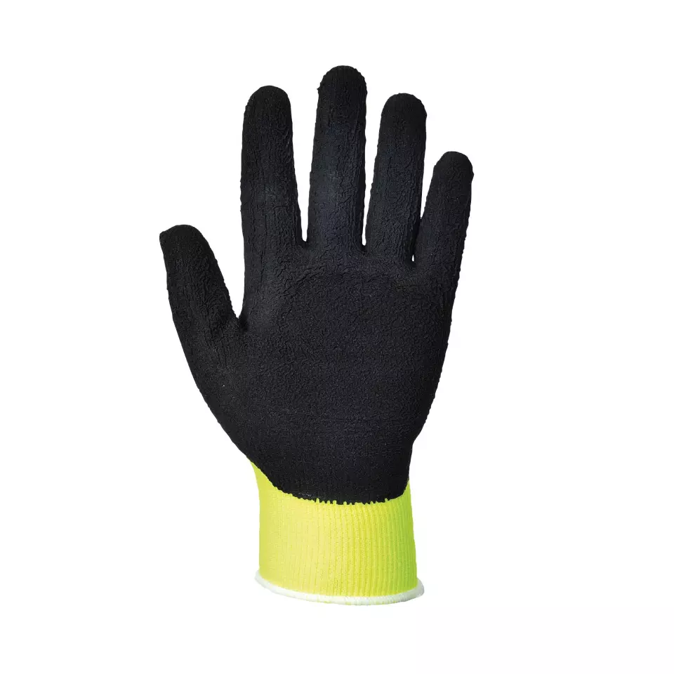 Portwest A340YER, Hi-Vis Grip Glove - Latex, Yellow, image 2, gallery thumbnail