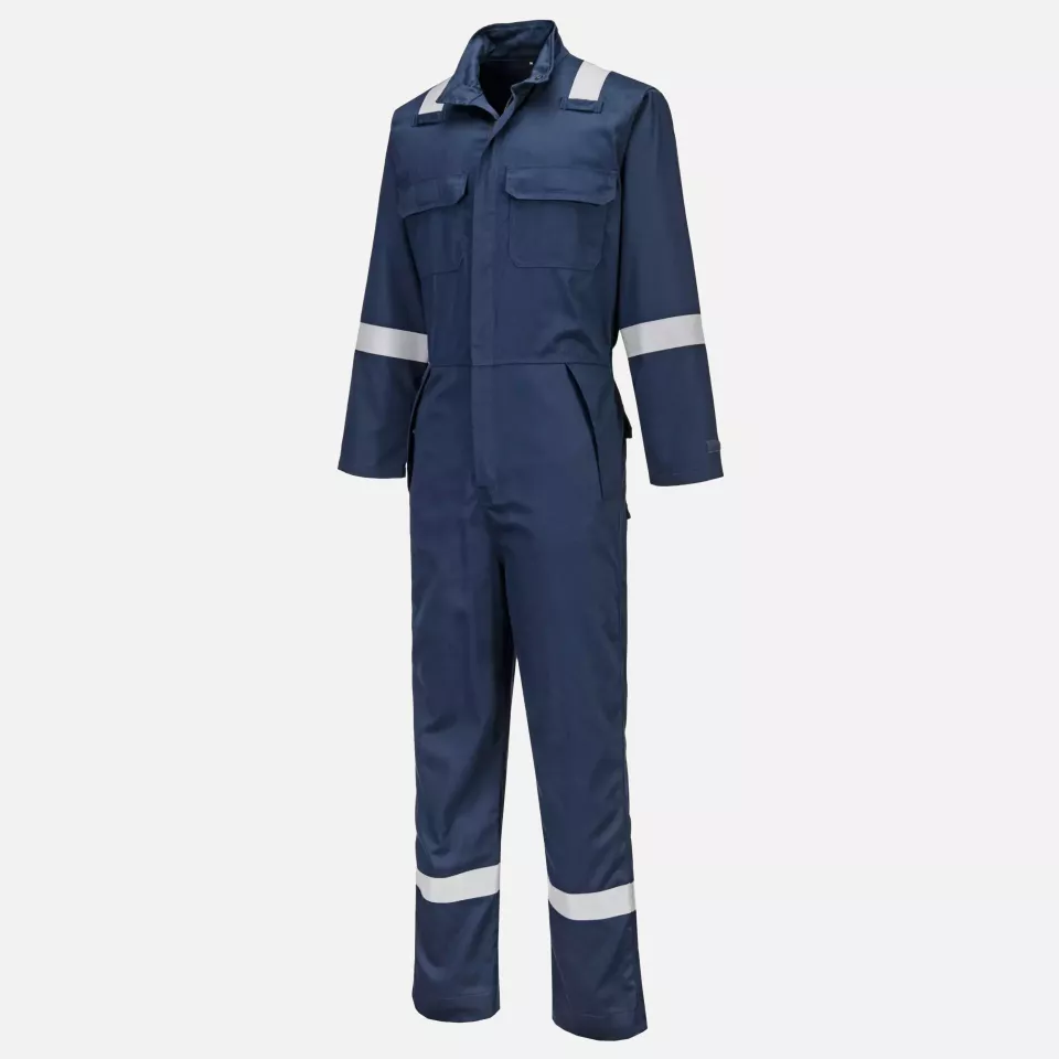 Portwest FR513NAR, Bizflame Work Chemical Resistant FR Coverall, Navy, image 2, gallery thumbnail