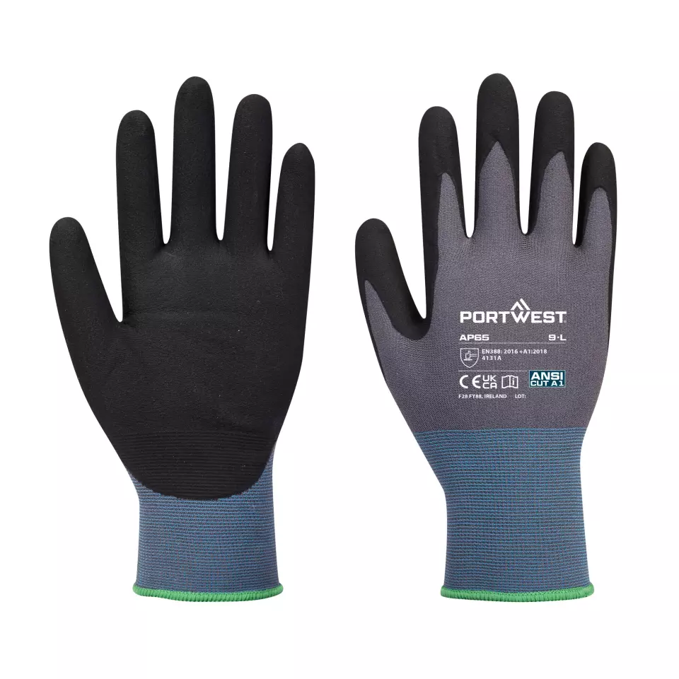 Portwest AP65K7R, NPR Pro Nitrile Foam, Black/Grey, image 2, gallery thumbnail
