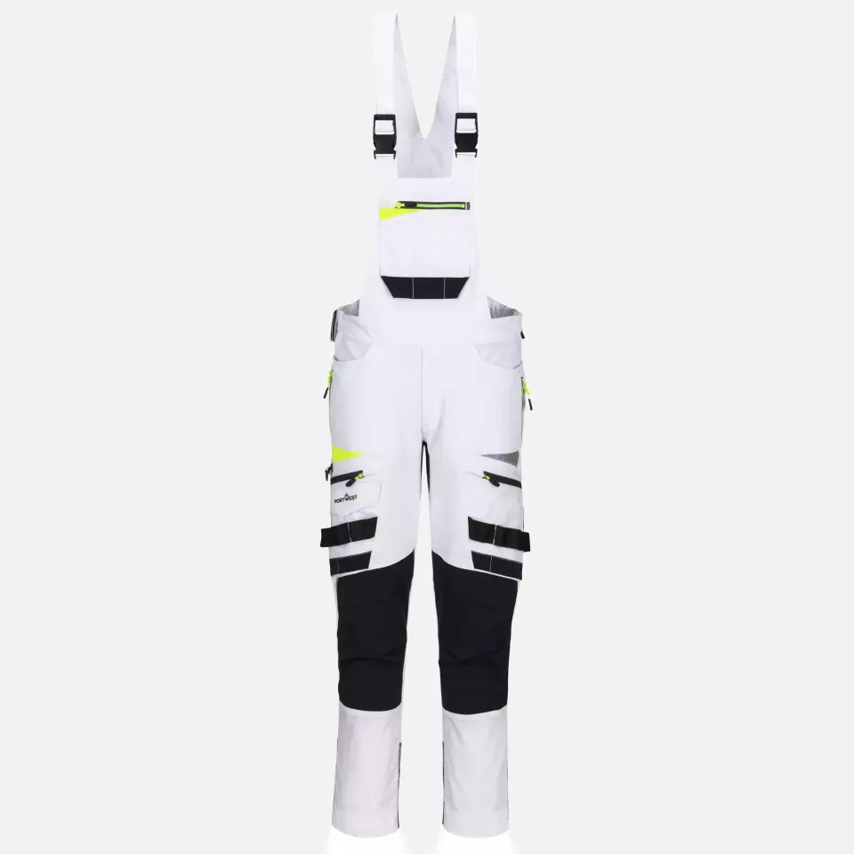 Portwest DX441WGR, DX4 Work Bib and Brace, White/Grey, image 1, gallery thumbnail