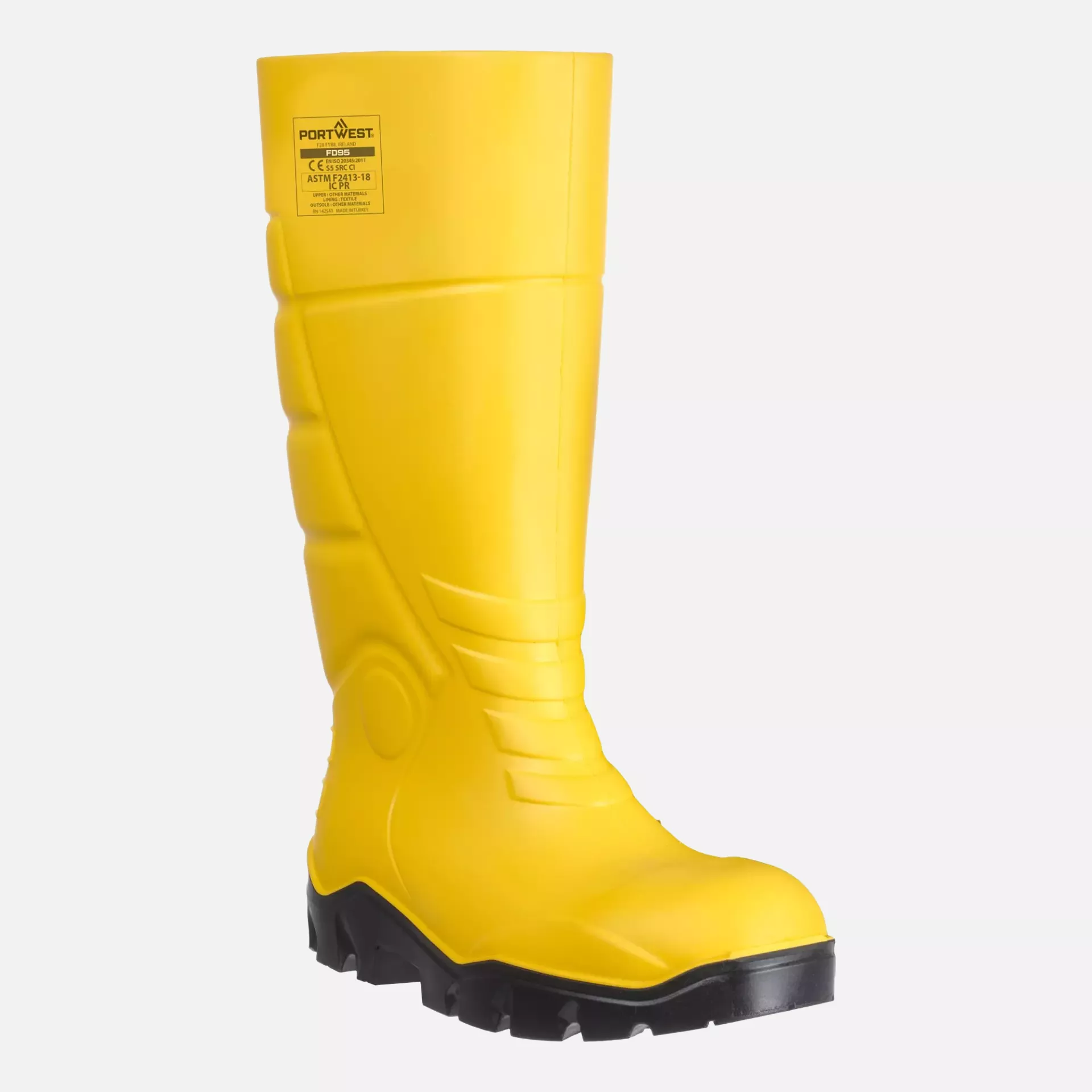 Portwest FD95YER, PU Safety Wellington S5 FO CI SR, Yellow, image 1