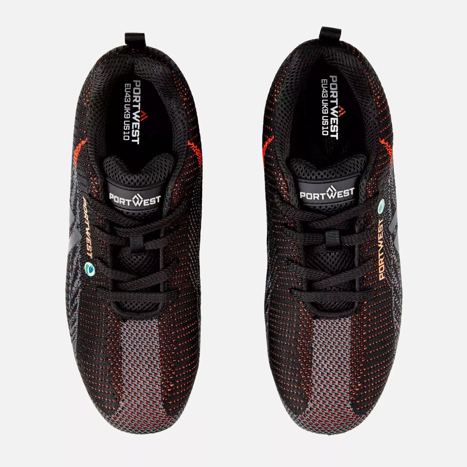 Portwest FC06BKD, Eco Fly Composite Trainer S1PS SR FO, Black/Red, image 3
