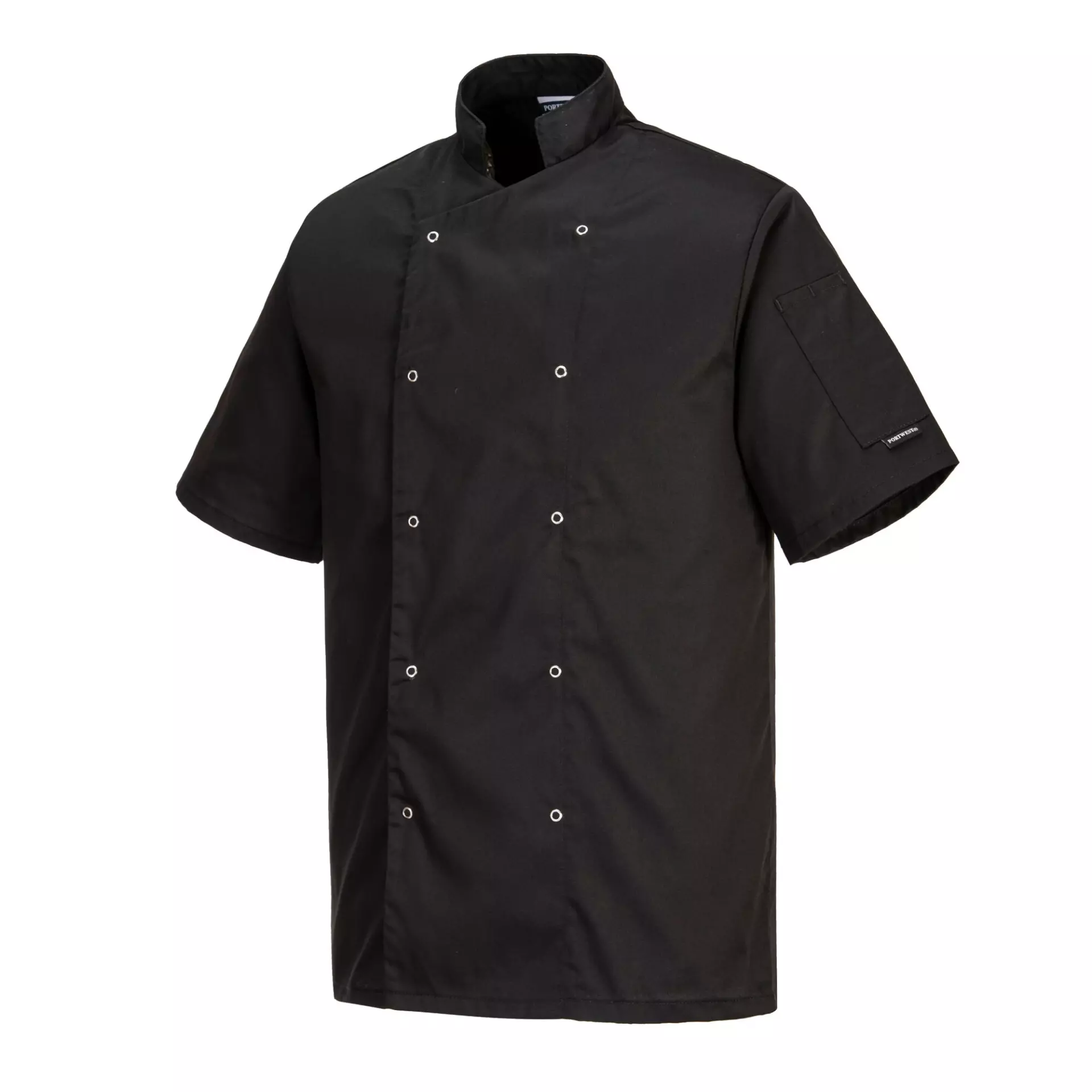 Portwest C733BKR, Chef's Cumbria Jacket S/S, Black, image 3