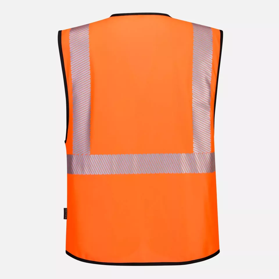 Portwest PW309OBR, PW3 Hi-Vis Executive Vest, Orange/Black, image 2, gallery thumbnail