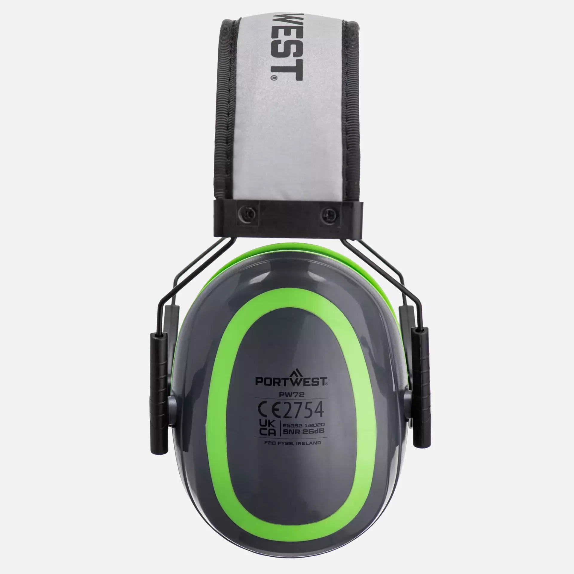 Portwest PW72GGN, HV Extreme Ear Defenders Low, Grey/Green, image 2