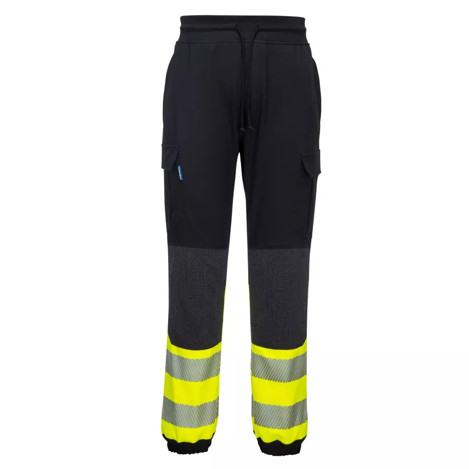 Portwest KX341KYR, PW3 Hi-Vis Flexi Class 1 Jogger, Black/Yellow, image 1, gallery thumbnail