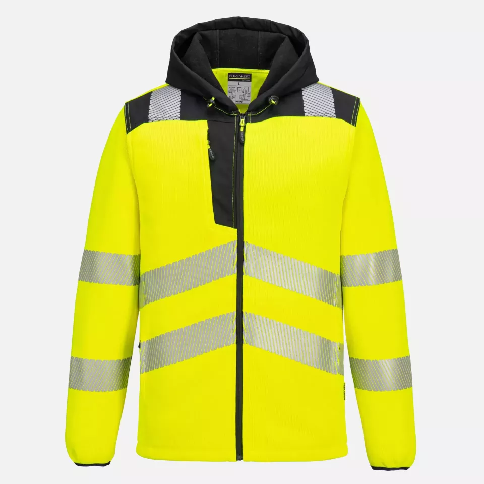 Portwest PW335YBR, Hi-Vis Technical Fleece, Yellow/Black, image 1, gallery thumbnail