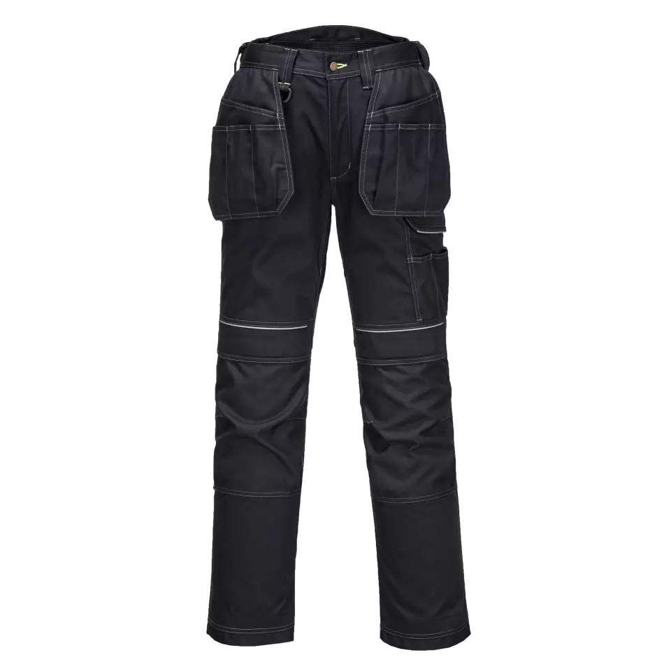 Portwest T602BKR, PW3 Holster Work Trousers, Black, image 1, gallery thumbnail