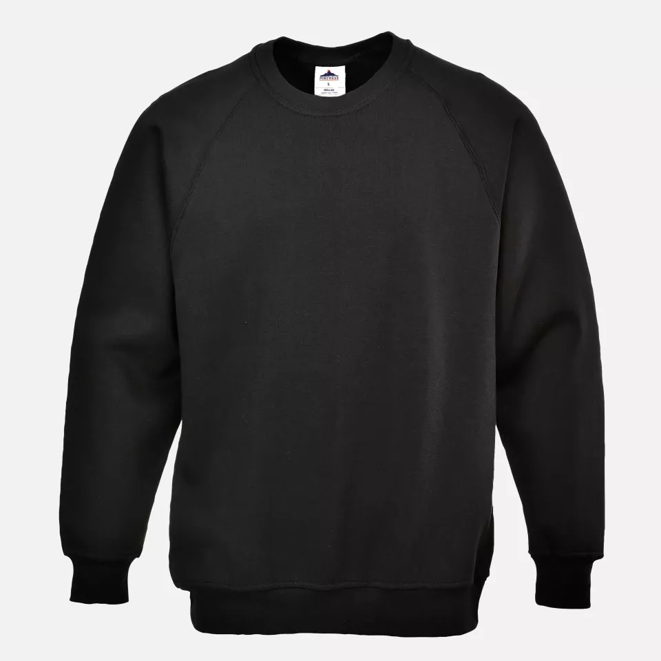Portwest B300BKR, Roma Sweatshirt, Schwarz, image 1, gallery thumbnail