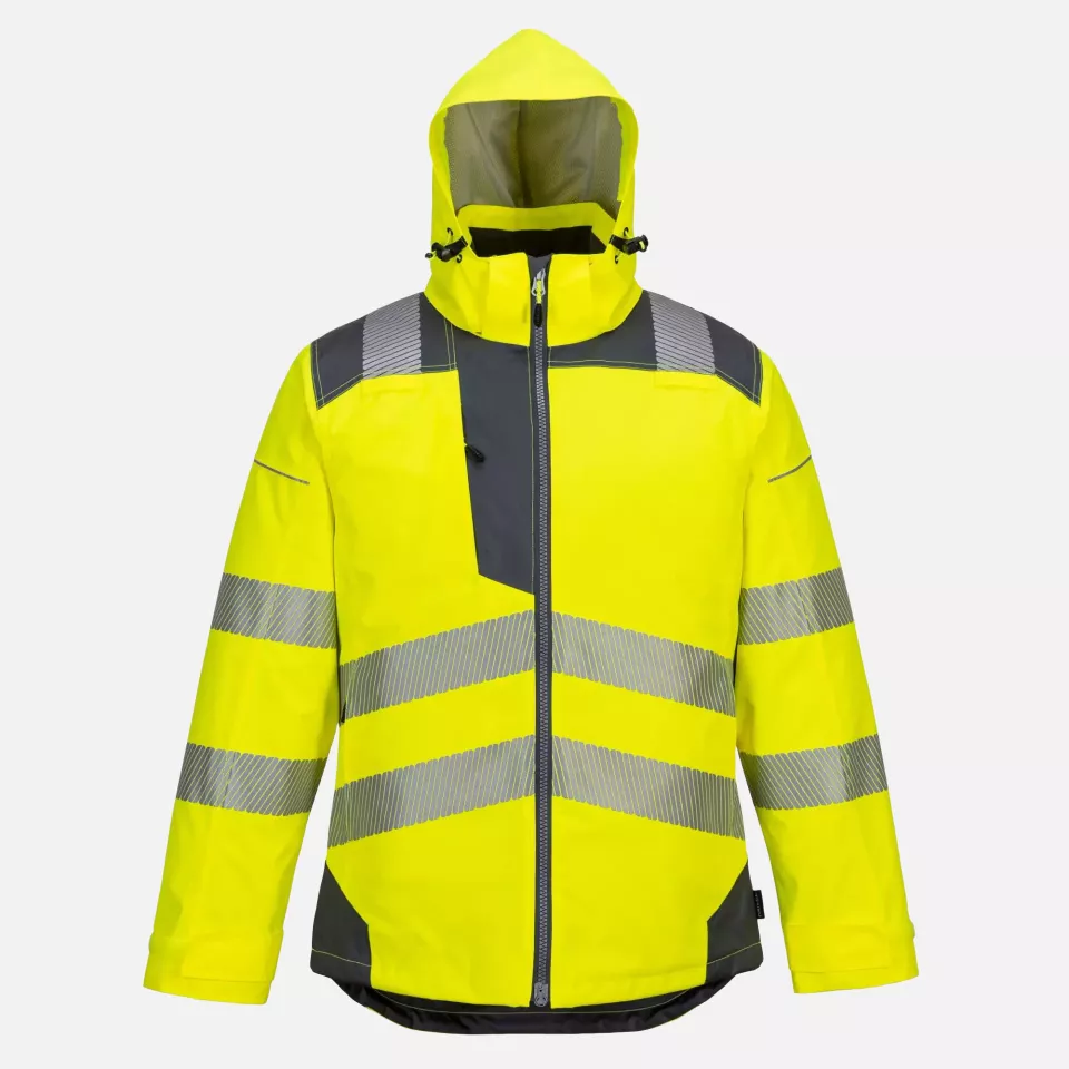 Portwest T400YGY, PW3 Hi-Vis Winterjacke, Gelb/Grau, image 3, gallery thumbnail