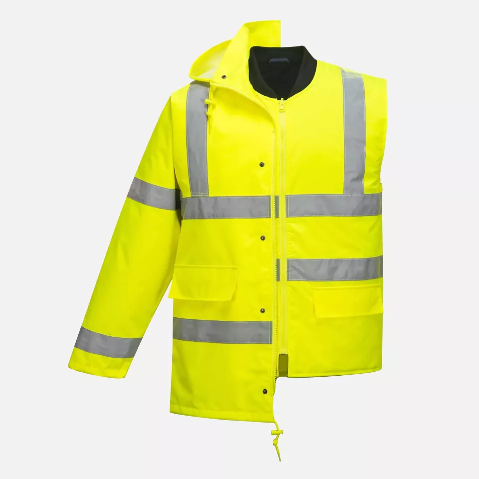 Portwest S468YER, Hi-Vis 4-in-1 Traffic Jacket, Yellow, image 3, gallery thumbnail