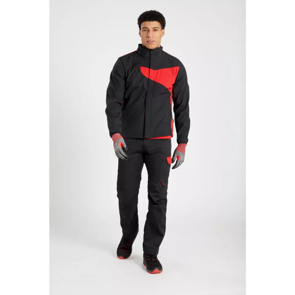 Portwest PW271BDR, PW2 Softshell (2L), Black/Red, image 8, gallery thumbnail
