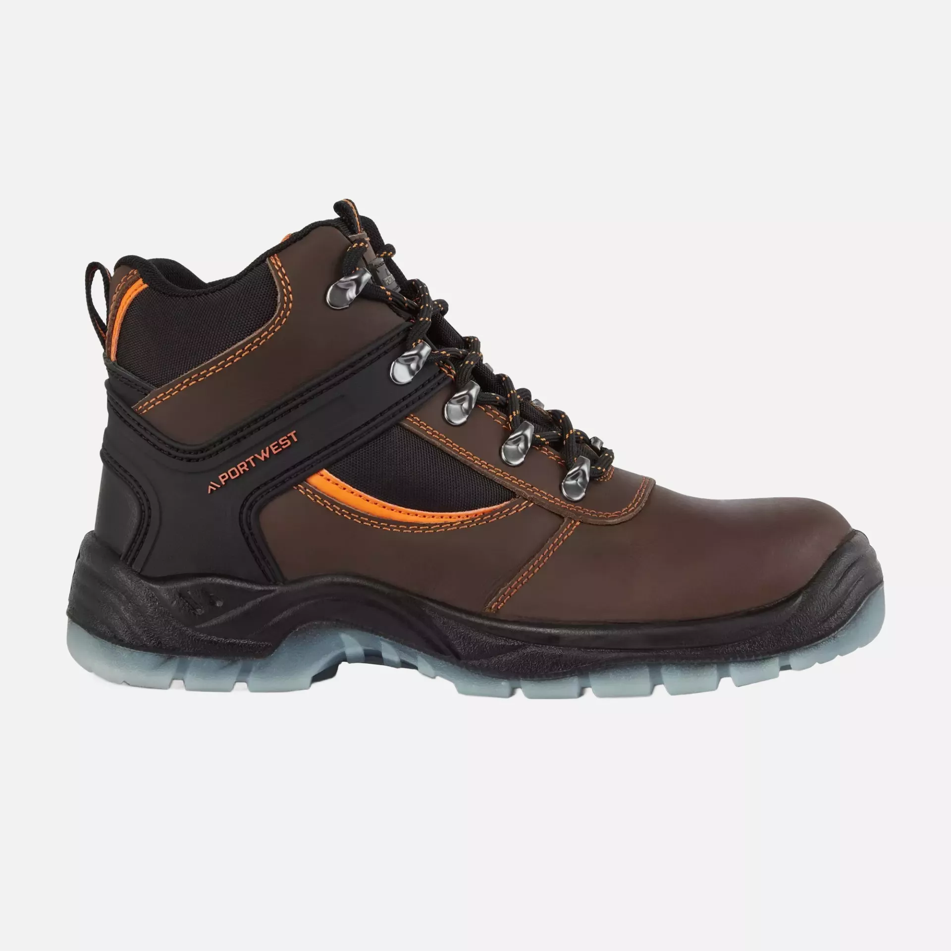 Portwest FW69BRR, Steel Leather Hiker Boot S3 SRC, Brown, image 1