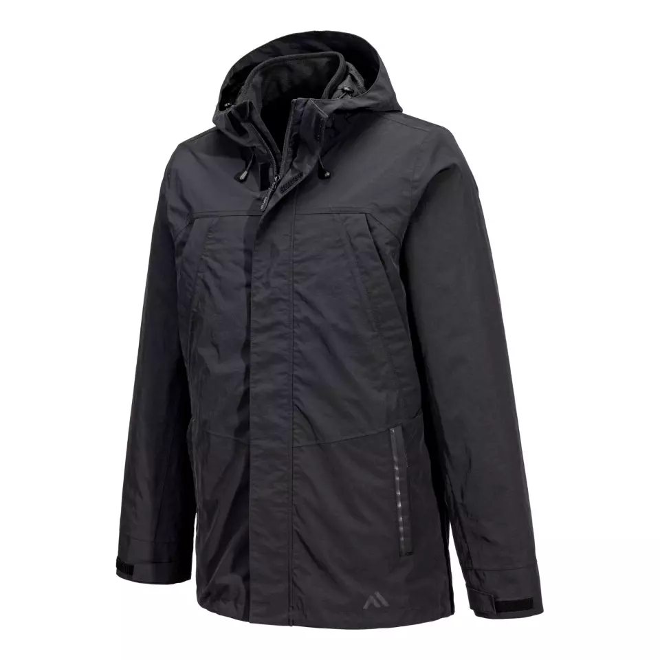 Portwest KX366BKR, KX3 3-in-1 Jacke, Schwarz, image 3, gallery thumbnail