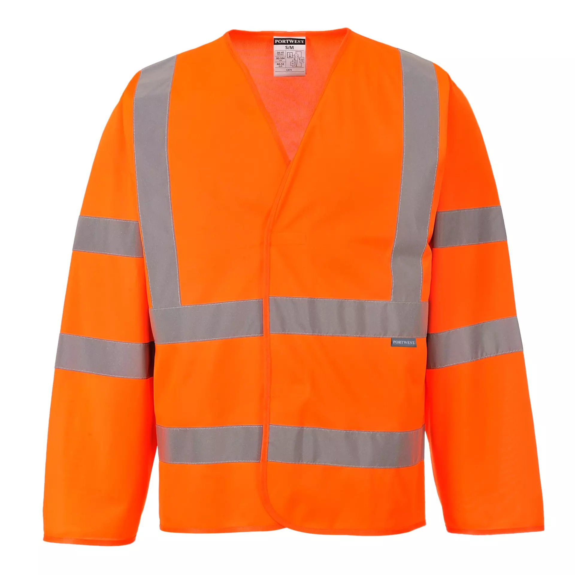 Portwest C473ORR, Hi-Vis Band and Brace Jacket L/S, Orange, image 1