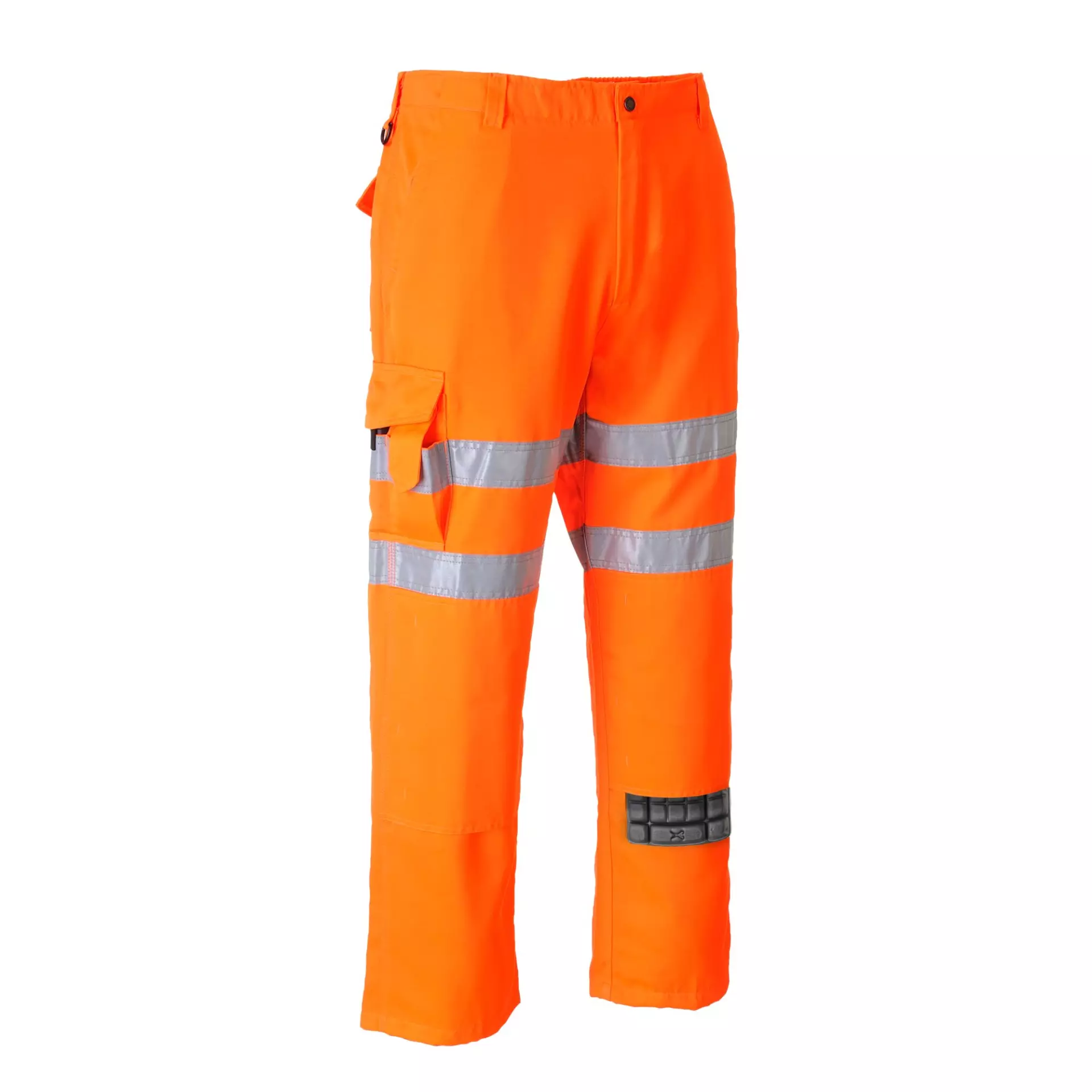 Portwest RT46ORT, Hi-Vis Rail Work Trousers, Orange Tall, image 2