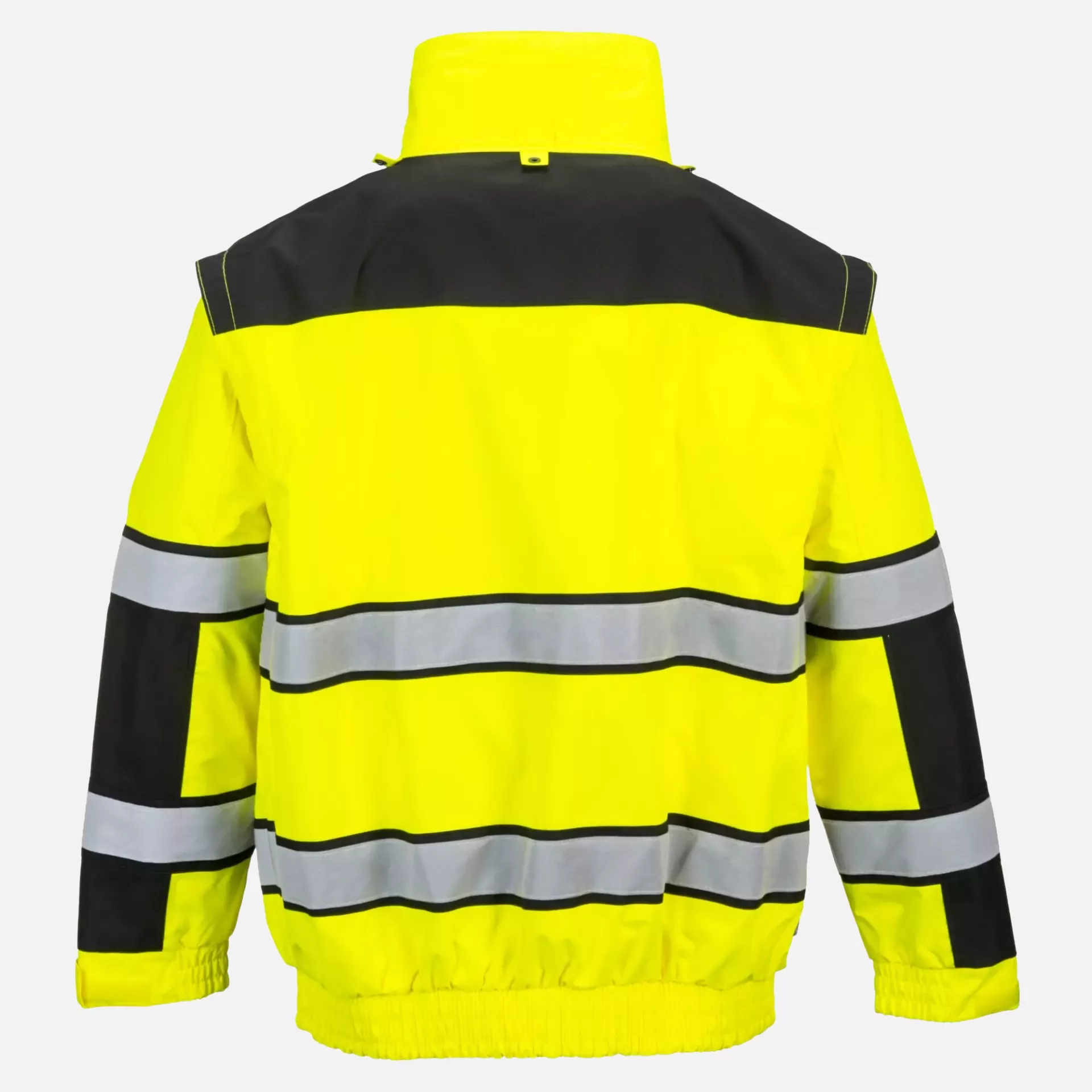 Portwest C466YBR, Hi-Vis 3-in-1 Contrast Winter Bomber Jacket, Yellow/Black, image 4