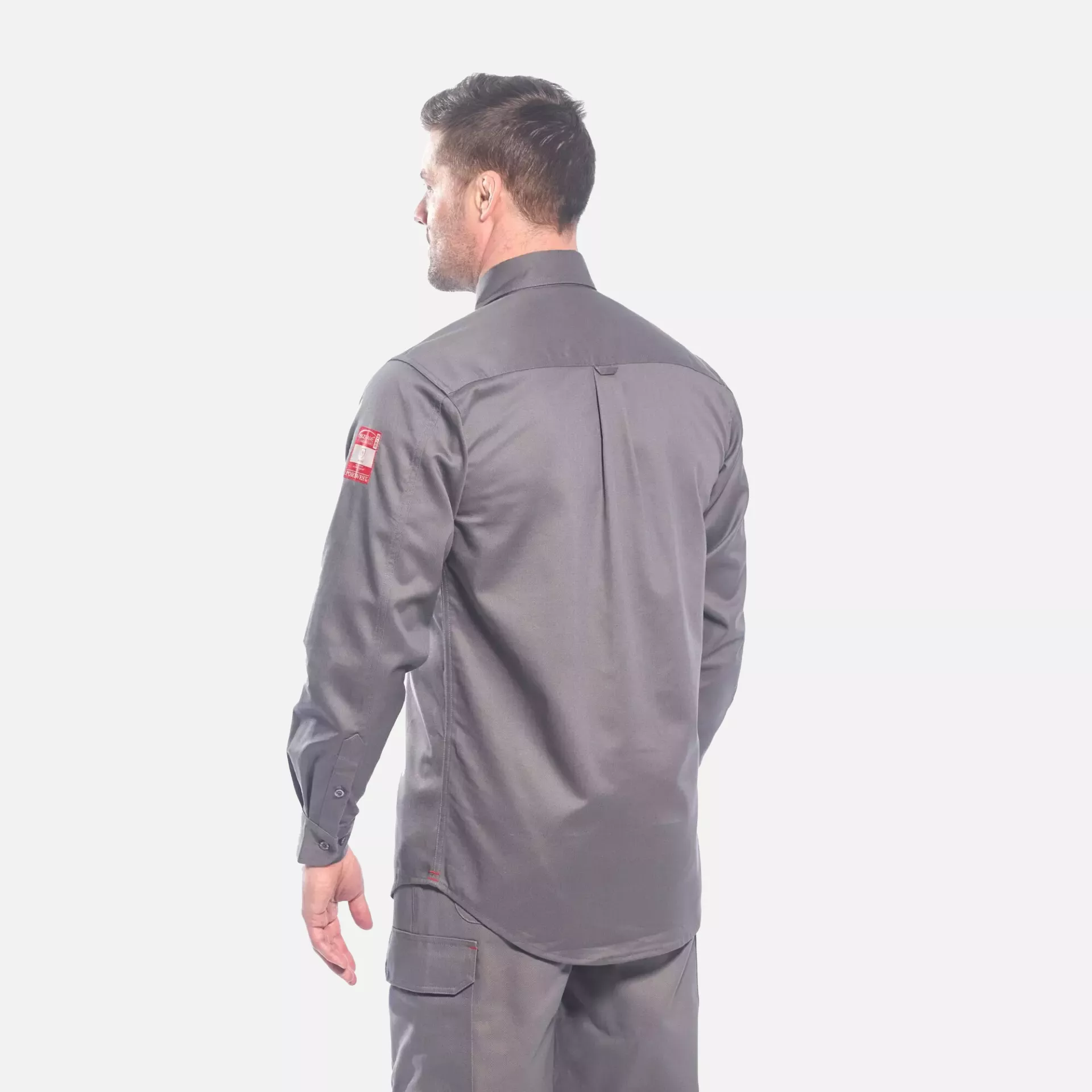 Portwest FR89GRR, Bizflame 88/12 FR Work Shirt, Grey, image 4