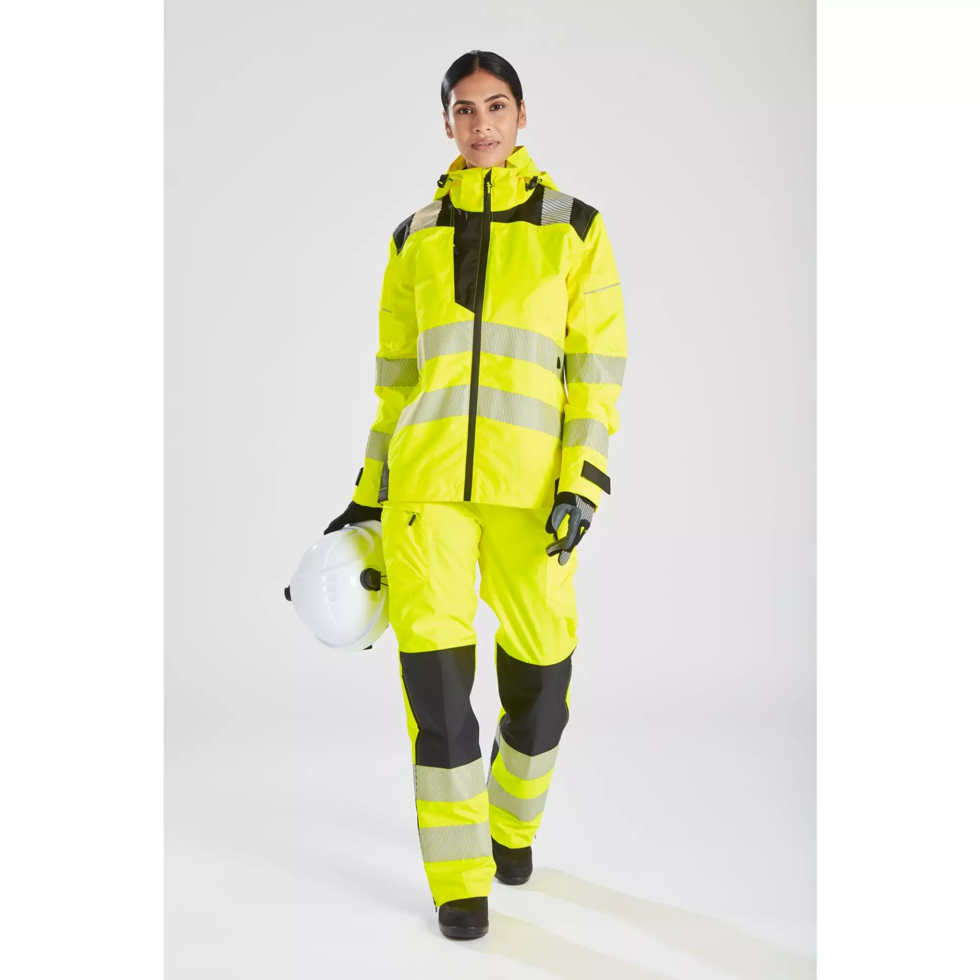 Portwest PW389YBR, PW3 Hi-Vis Women's Rain Jacket, Yellow/Black, image 4