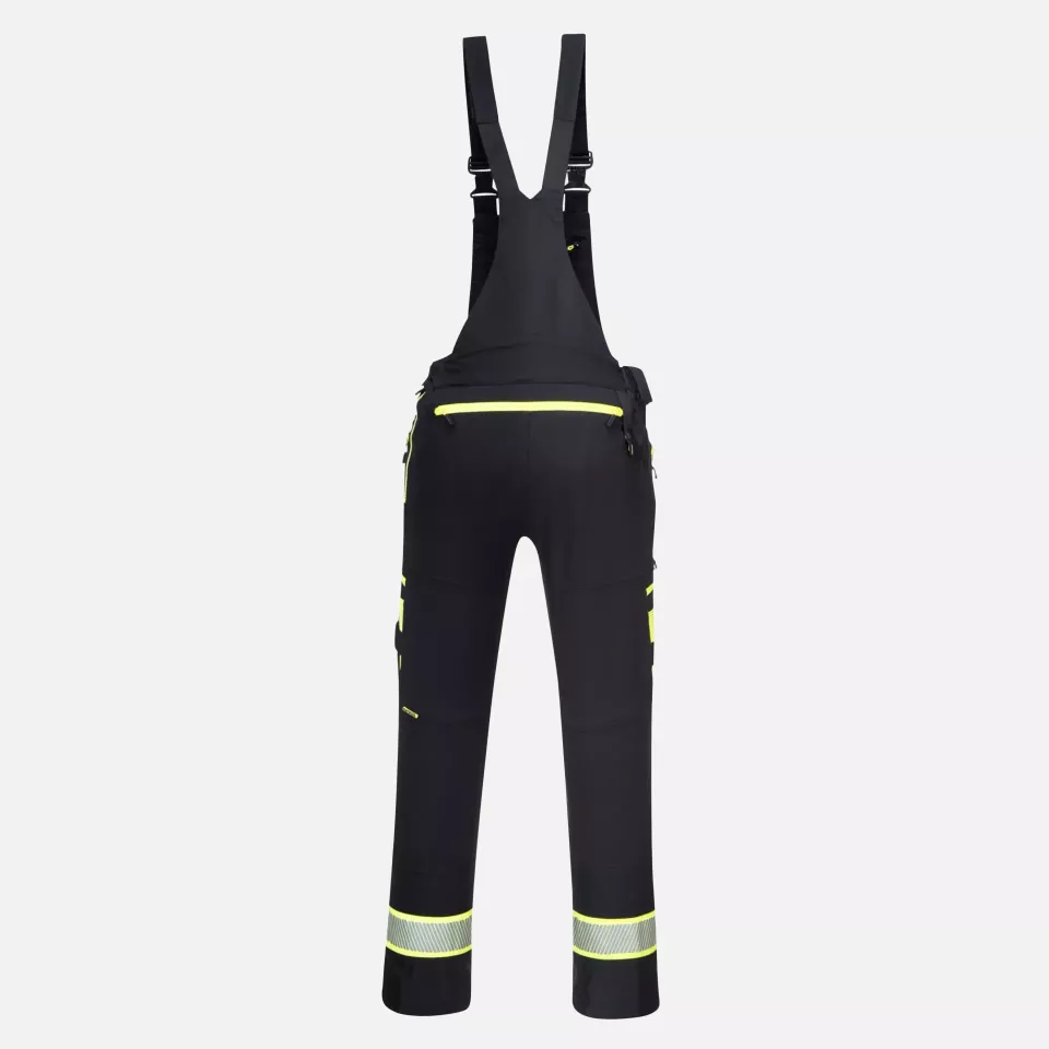Portwest DX441BKR, DX4 Work Bib and Brace, Black, image 2, gallery thumbnail