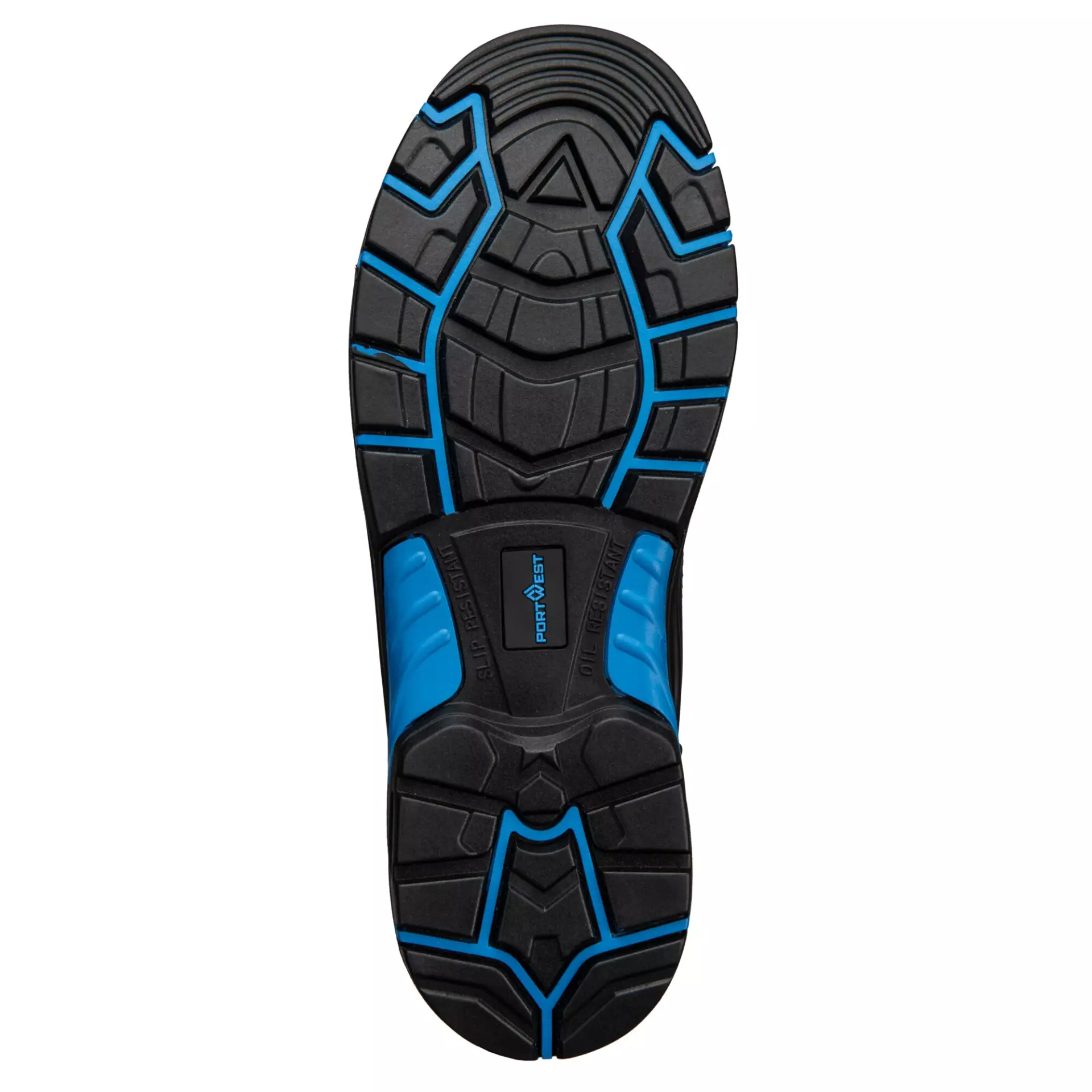 Portwest FC18BKB, Composite Action Leather Mid Boot S3S ESD HRO SR SC FO, Black/Blue, image 2