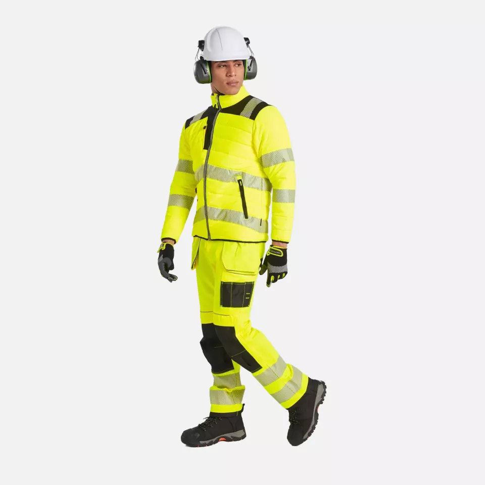 Portwest PW371YBR, PW3 Hi-Vis Baffle Jacket, Yellow/Black, image 8, gallery thumbnail