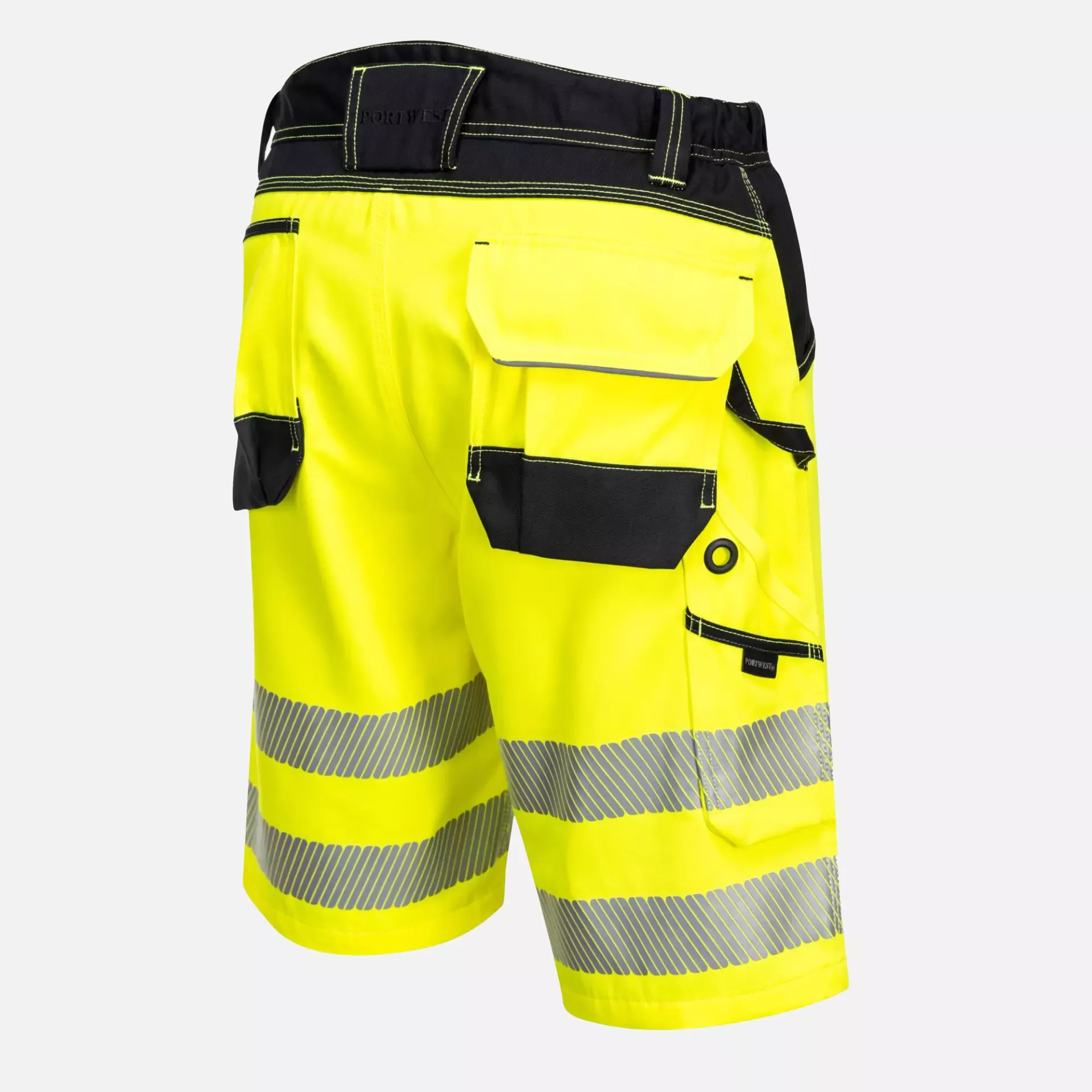 Portwest PW348YBR, PW3 Hi-Vis Shorts, Yellow/Black, image 3