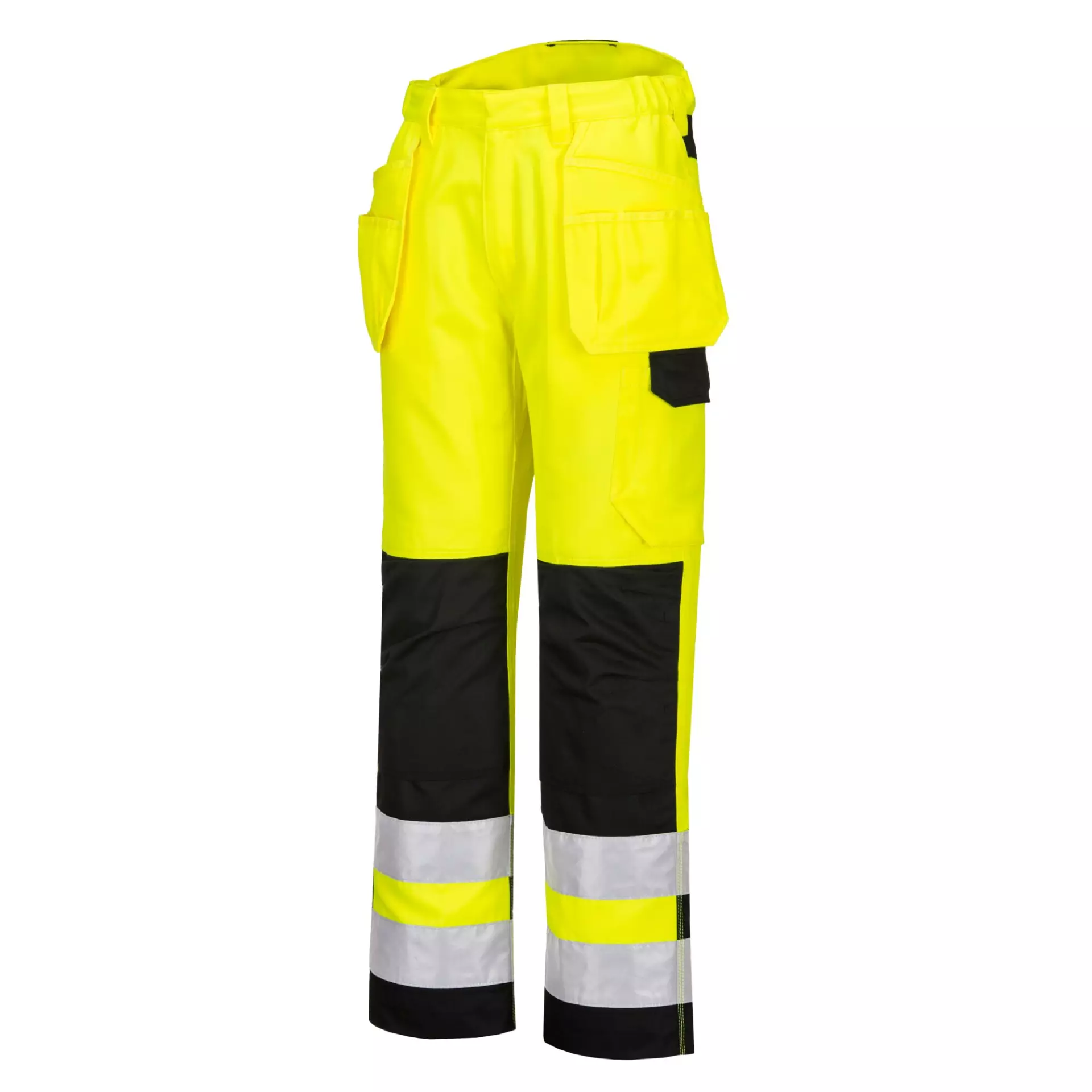 Portwest PW242YBR, PW2 Hi-Vis Holster Pocket Trousers, Yellow/Black, image 6