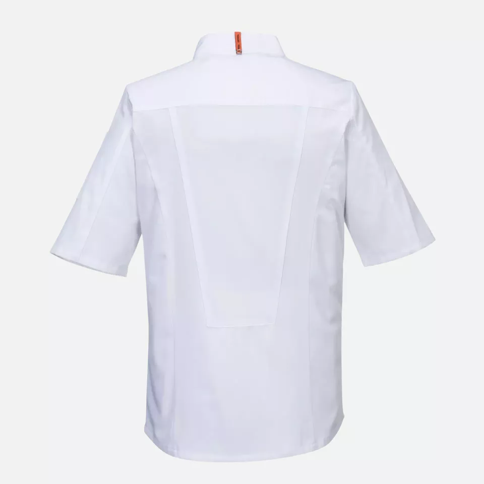 Portwest C738WHR, Chef's MeshAir Pro Jacket S/S, White, image 2, gallery thumbnail