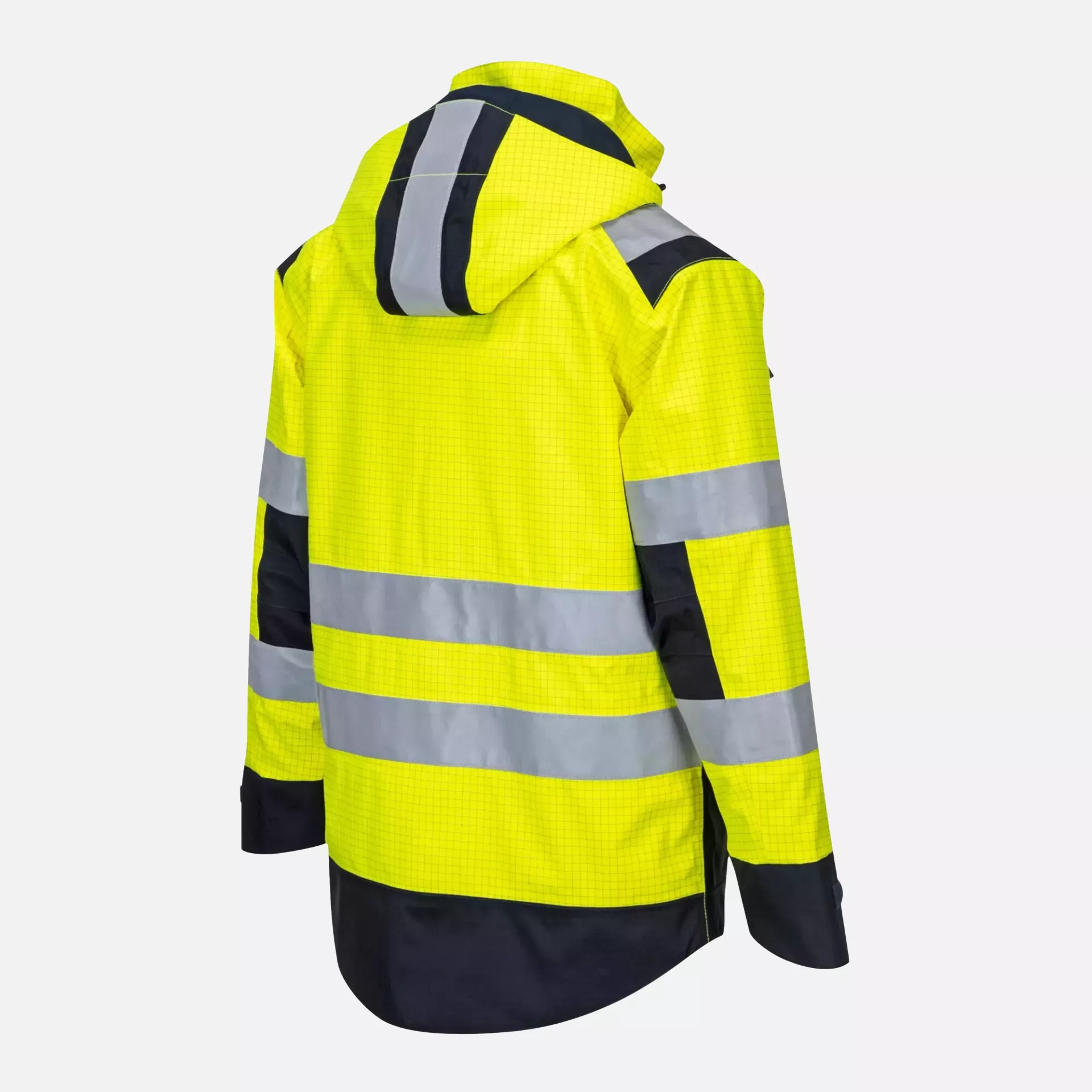 Portwest MV70YNR, Modaflame Rain Multi Norm Arc Jacket, Yellow/Navy, image 3