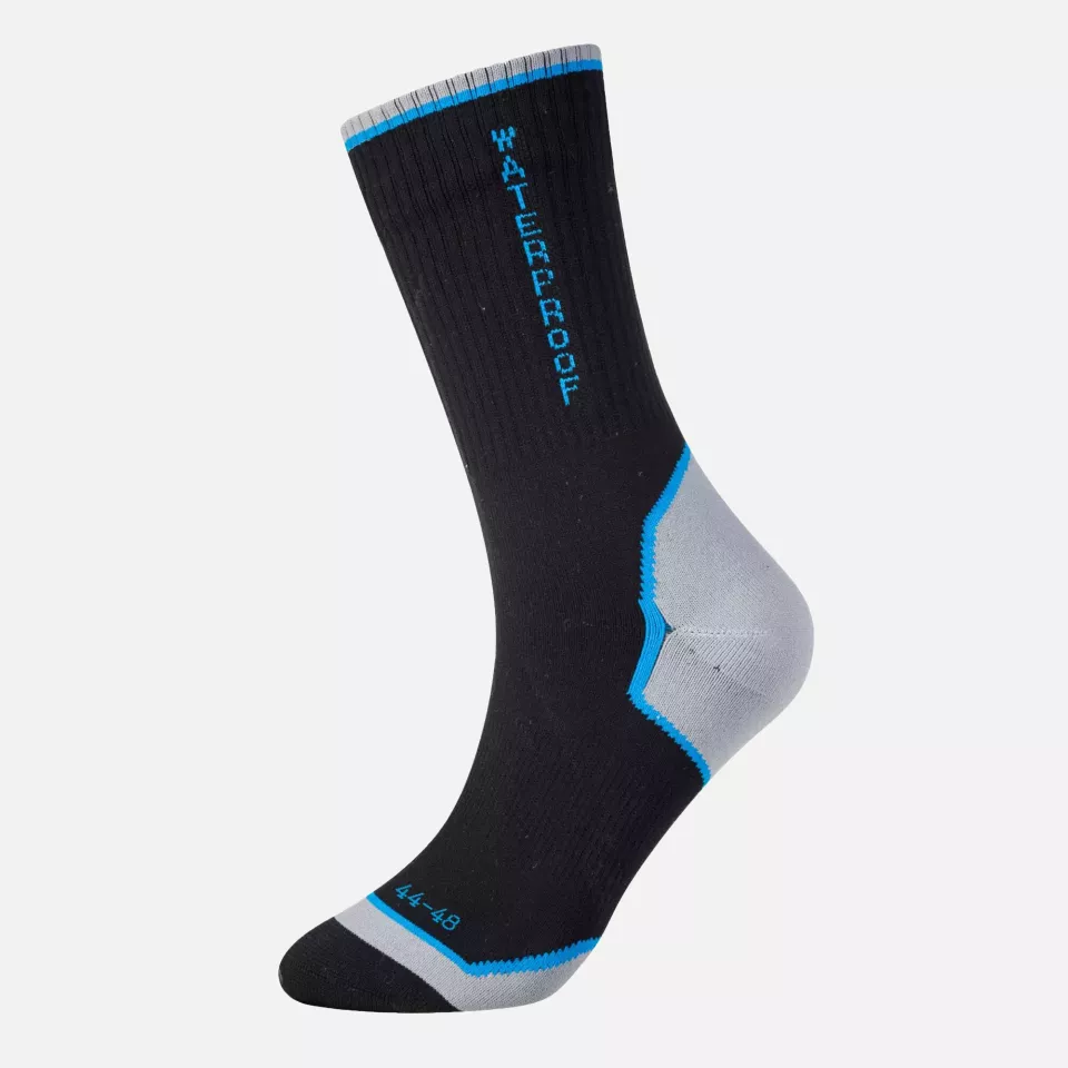 Portwest SK23BKR, Performance Waterproof Socks, Black, image 1, gallery thumbnail