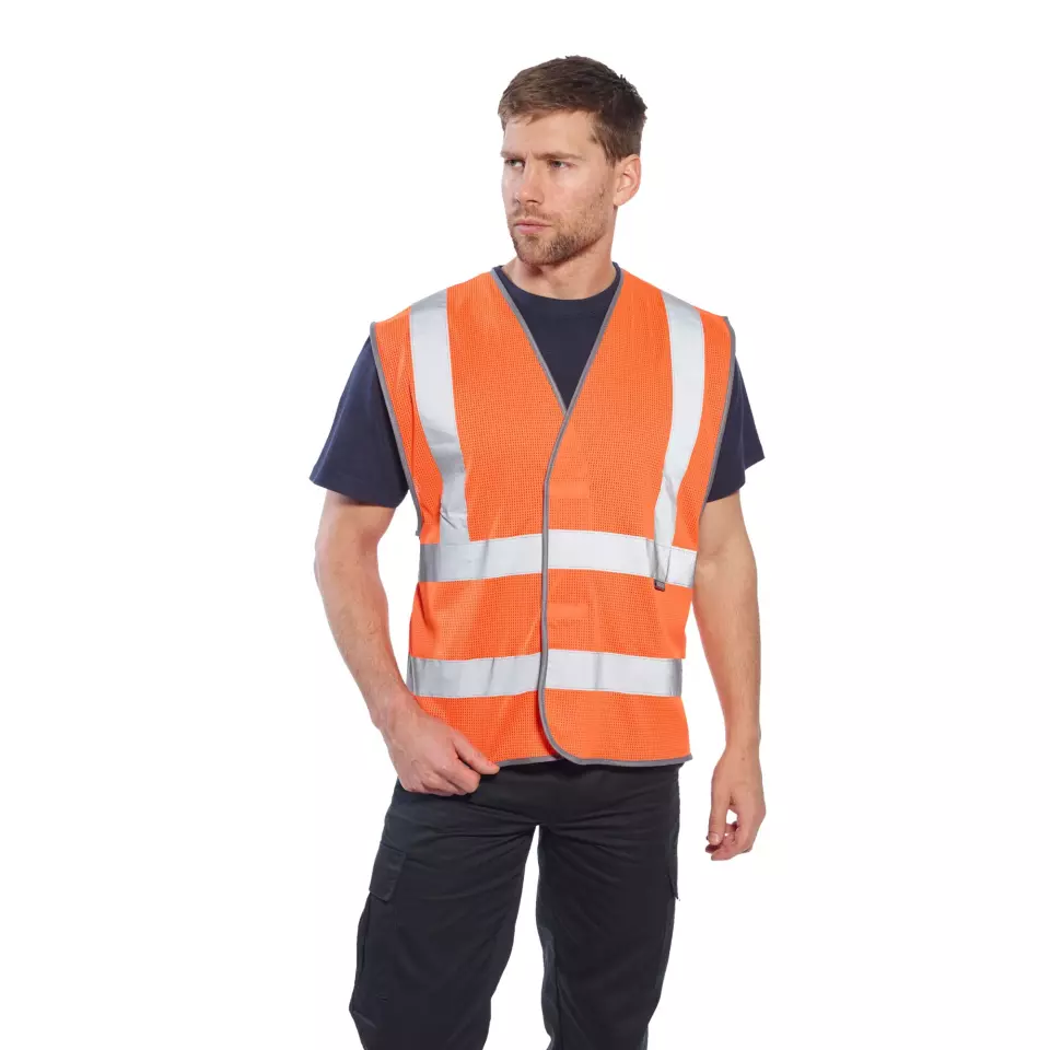 Portwest C370ORR, Hi-Vis Mesh Band and Brace Vest, Orange, image 6, gallery thumbnail