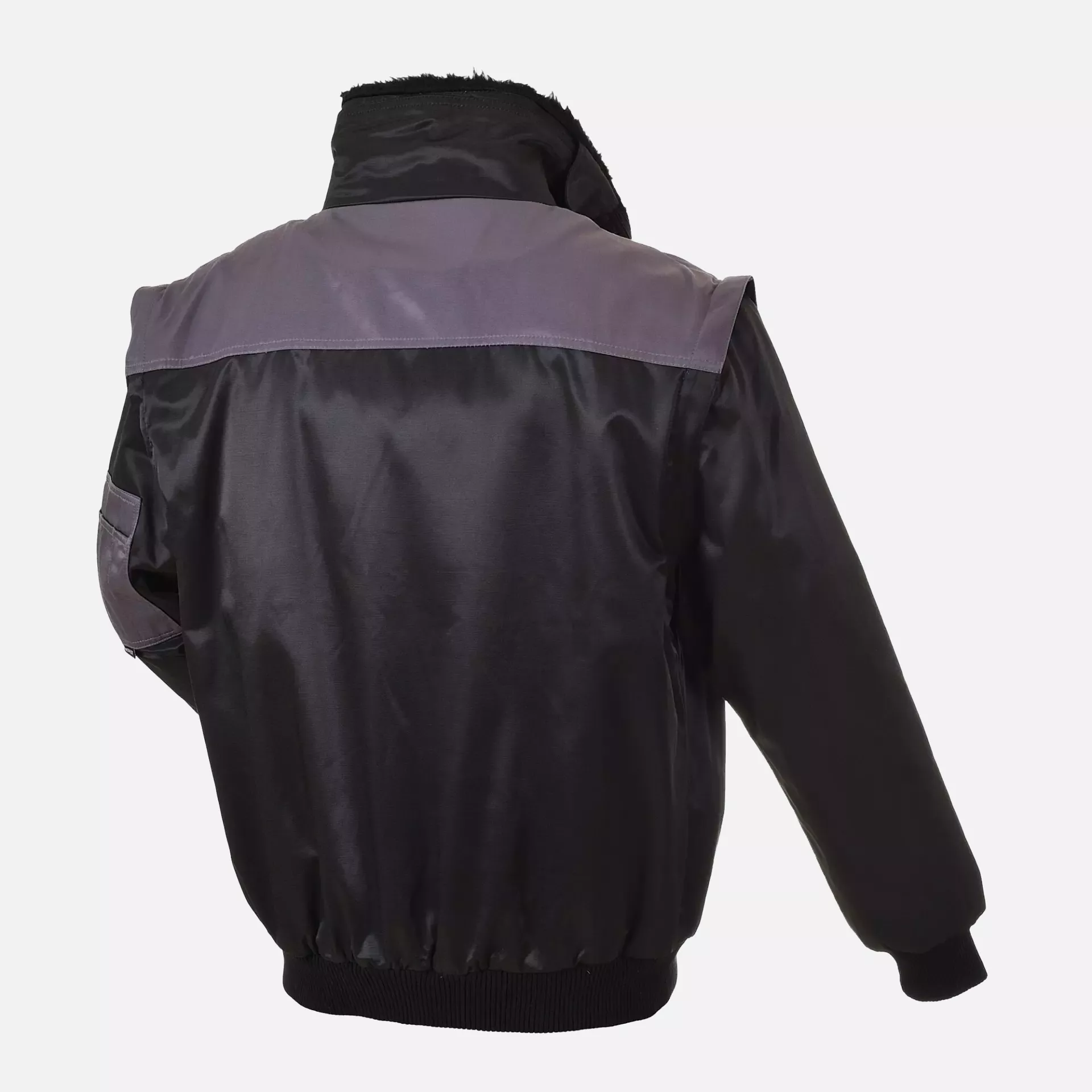 Portwest PJ20BYR, Two Tone Pilot Jacket, Black/Grey, image 2