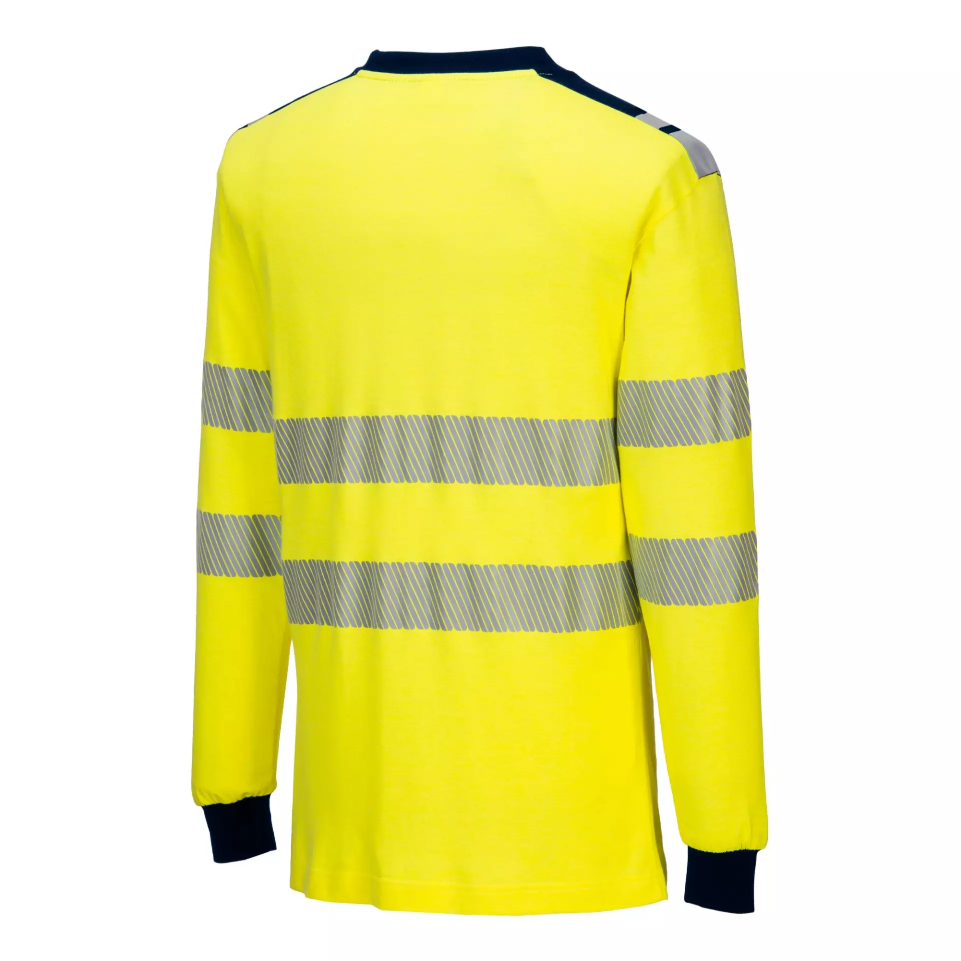 Portwest FR701YNR, PW3 FR Modaflame Hi-Vis T-Shirt, Yellow/Navy, image 3